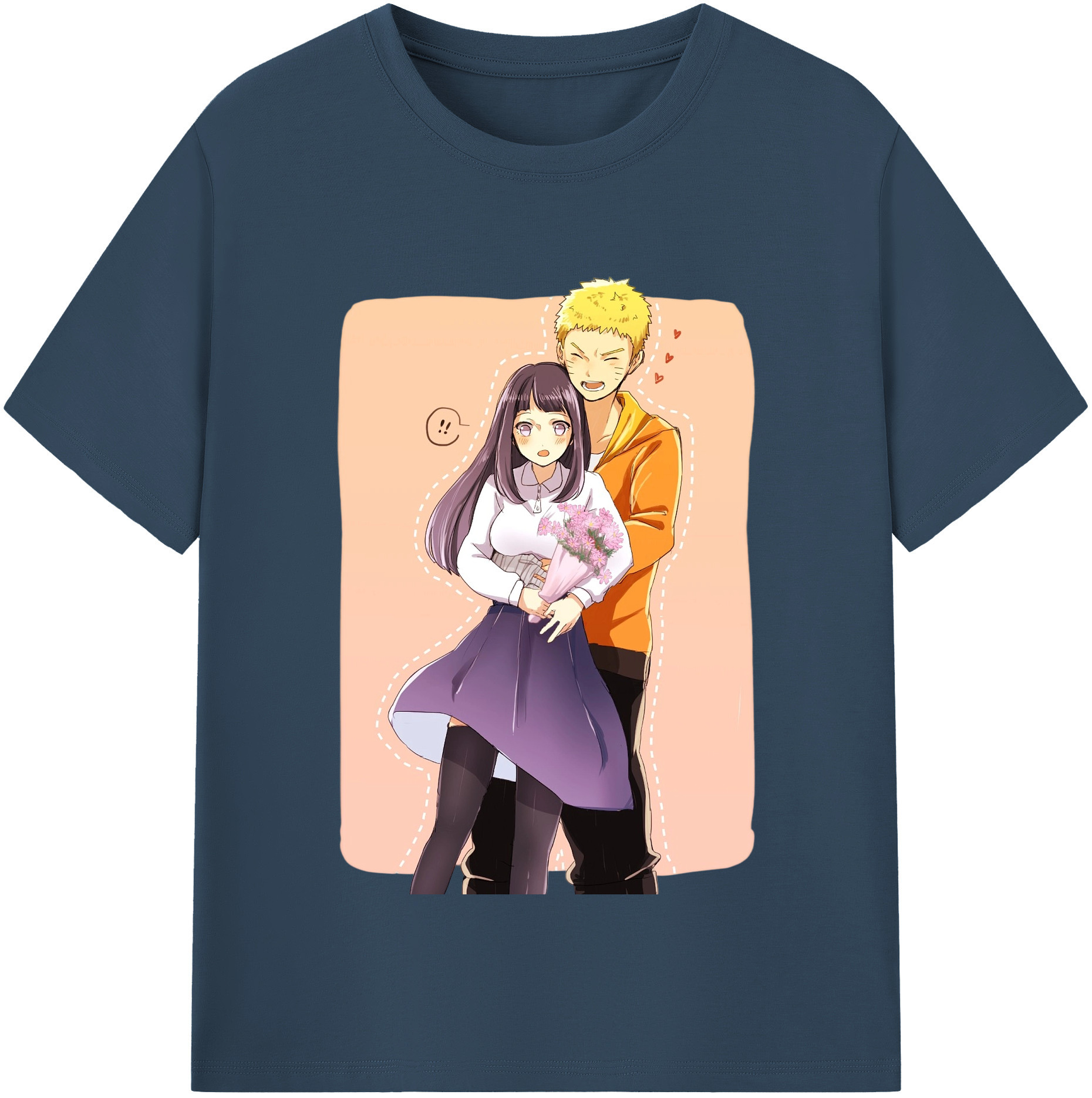 （画像用） NARUTO -ナルト- 日向ヒナタ Hyūga Hinata 綿100％半袖Tシャツ（フロントプリント）