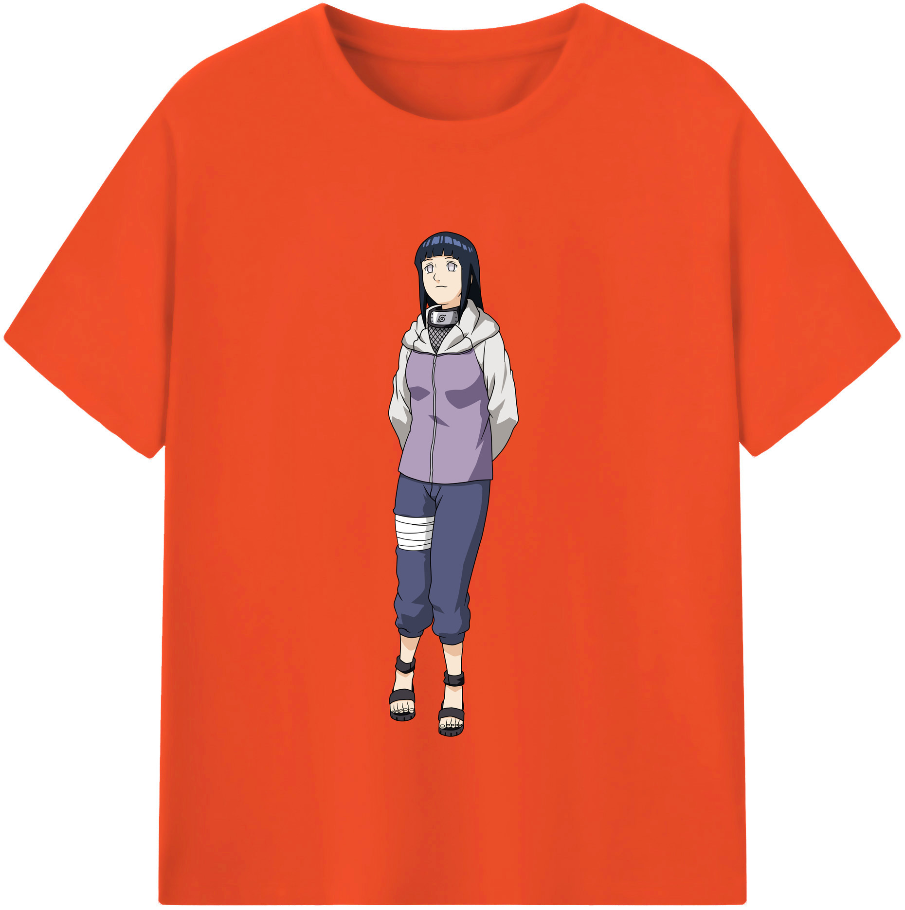 （画像用） NARUTO -ナルト- 日向ヒナタ Hyūga Hinata 綿100％半袖Tシャツ（フロントプリント）