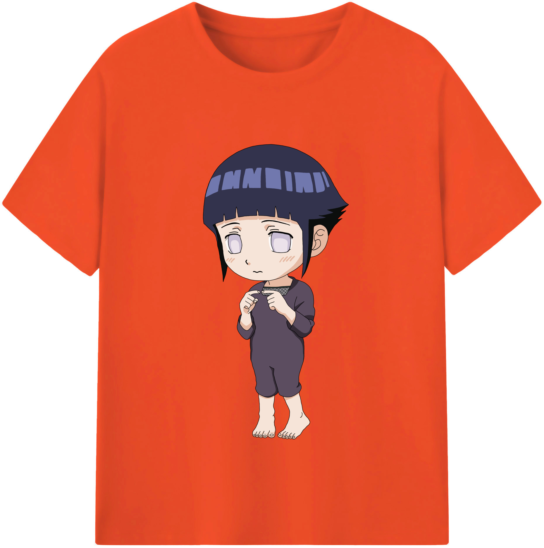 （画像用） NARUTO -ナルト- 日向ヒナタ Hyūga Hinata 綿100％半袖Tシャツ（フロントプリント）