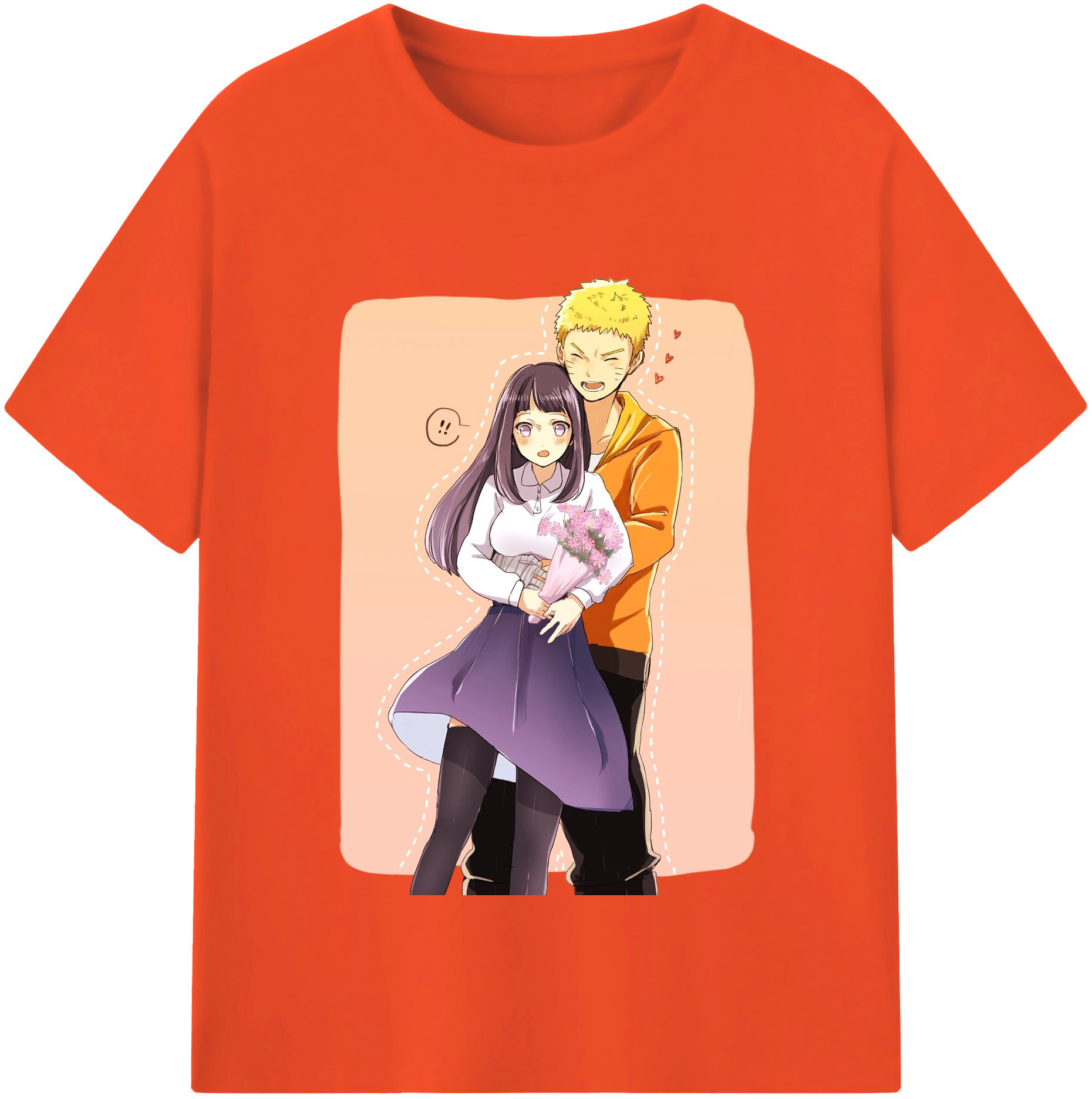 （画像用） NARUTO -ナルト- 日向ヒナタ Hyūga Hinata 綿100％半袖Tシャツ（フロントプリント）