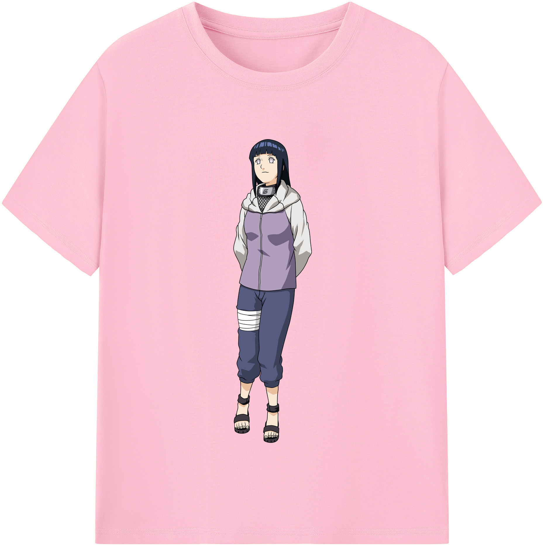 （画像用） NARUTO -ナルト- 日向ヒナタ Hyūga Hinata 綿100％半袖Tシャツ（フロントプリント）