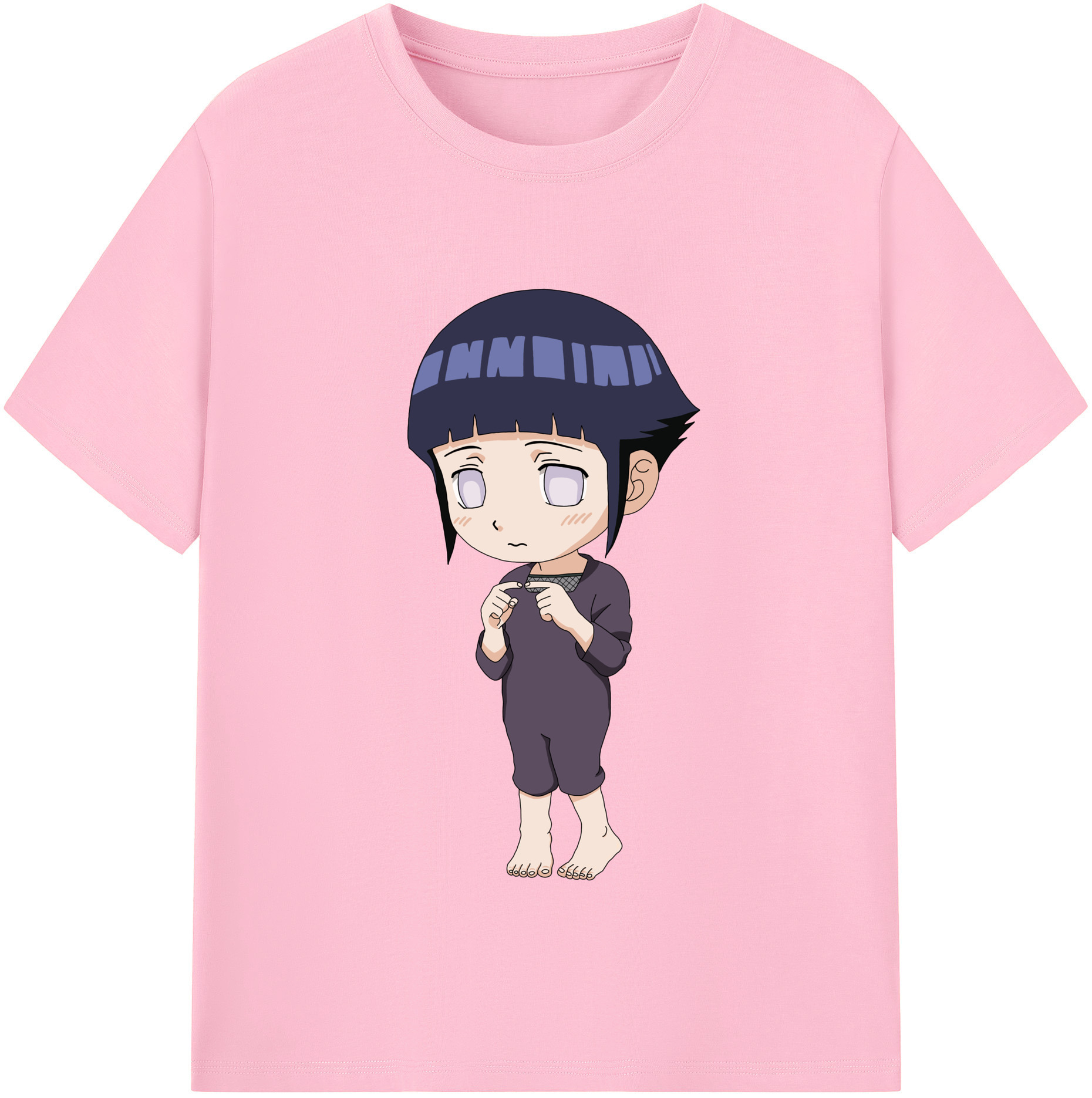 （画像用） NARUTO -ナルト- 日向ヒナタ Hyūga Hinata 綿100％半袖Tシャツ（フロントプリント）