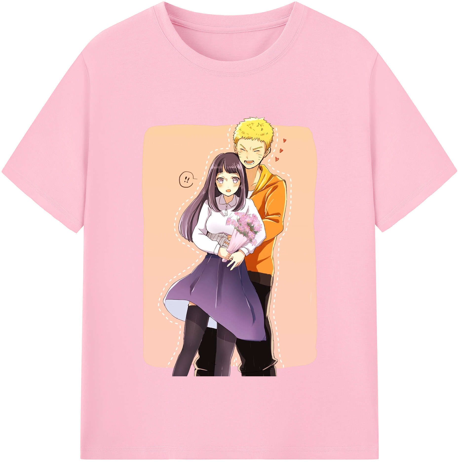 （画像用） NARUTO -ナルト- 日向ヒナタ Hyūga Hinata 綿100％半袖Tシャツ（フロントプリント）