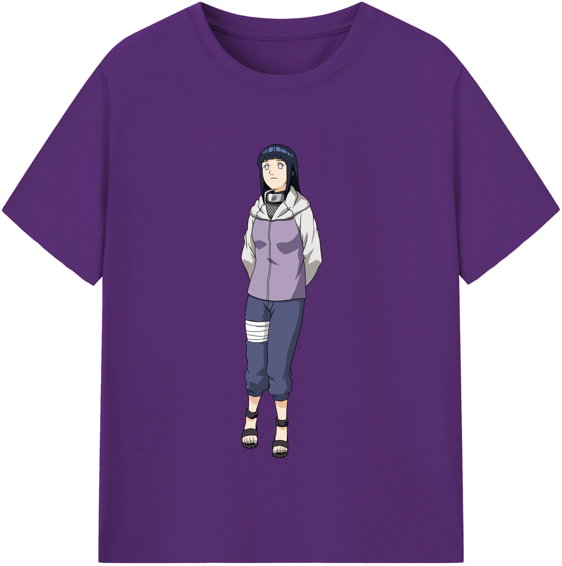 （画像用） NARUTO -ナルト- 日向ヒナタ Hyūga Hinata 綿100％半袖Tシャツ（フロントプリント）