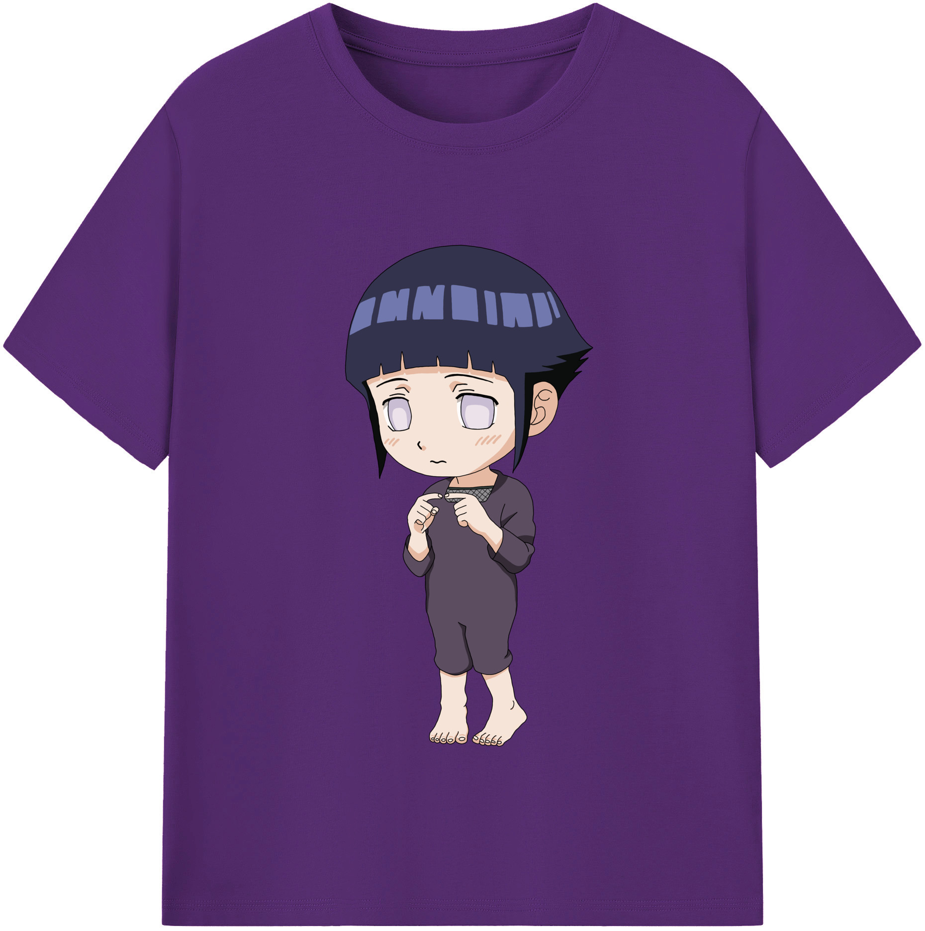 （画像用） NARUTO -ナルト- 日向ヒナタ Hyūga Hinata 綿100％半袖Tシャツ（フロントプリント）