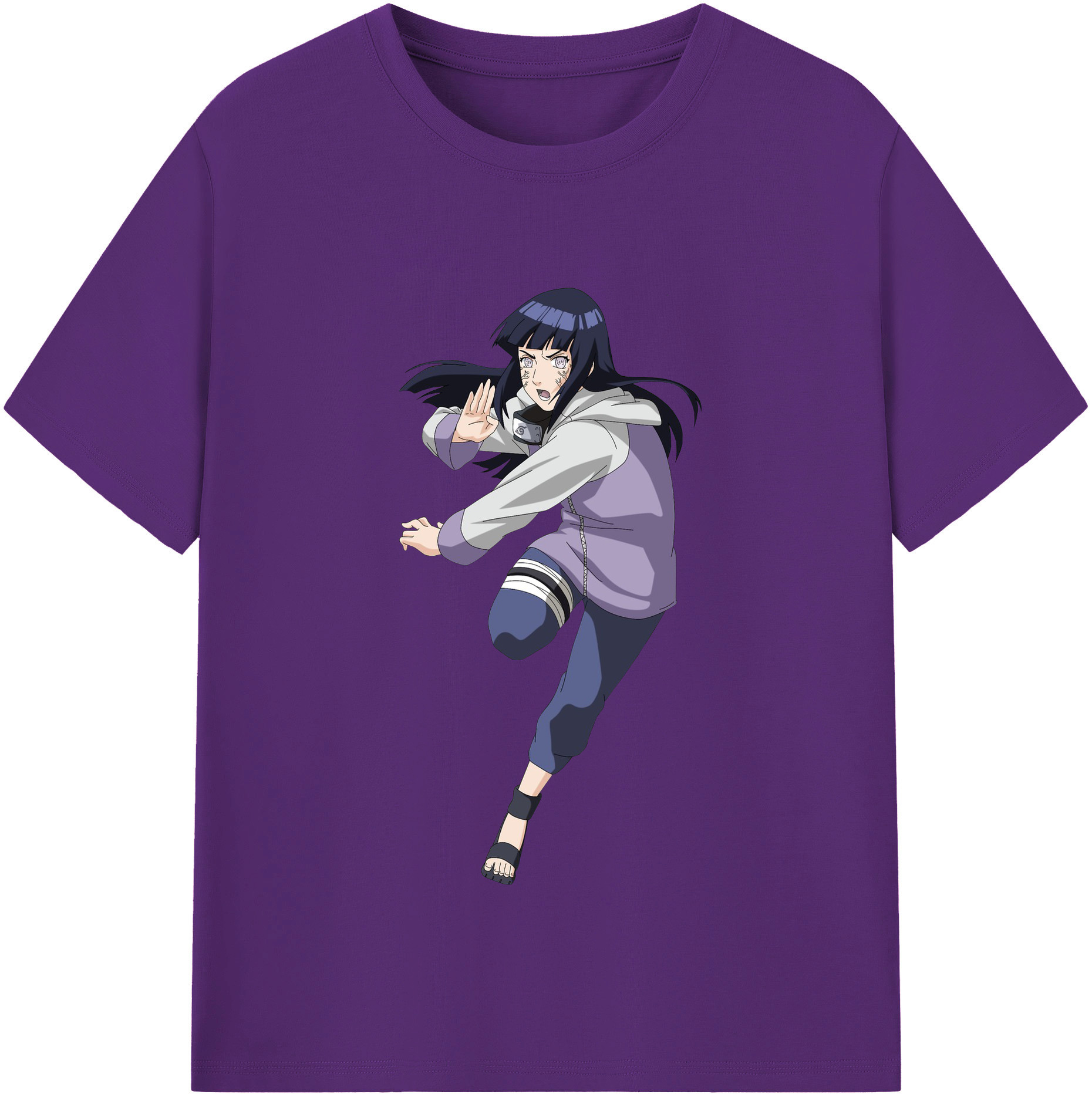 （画像用） NARUTO -ナルト- 日向ヒナタ Hyūga Hinata 綿100％半袖Tシャツ（フロントプリント）