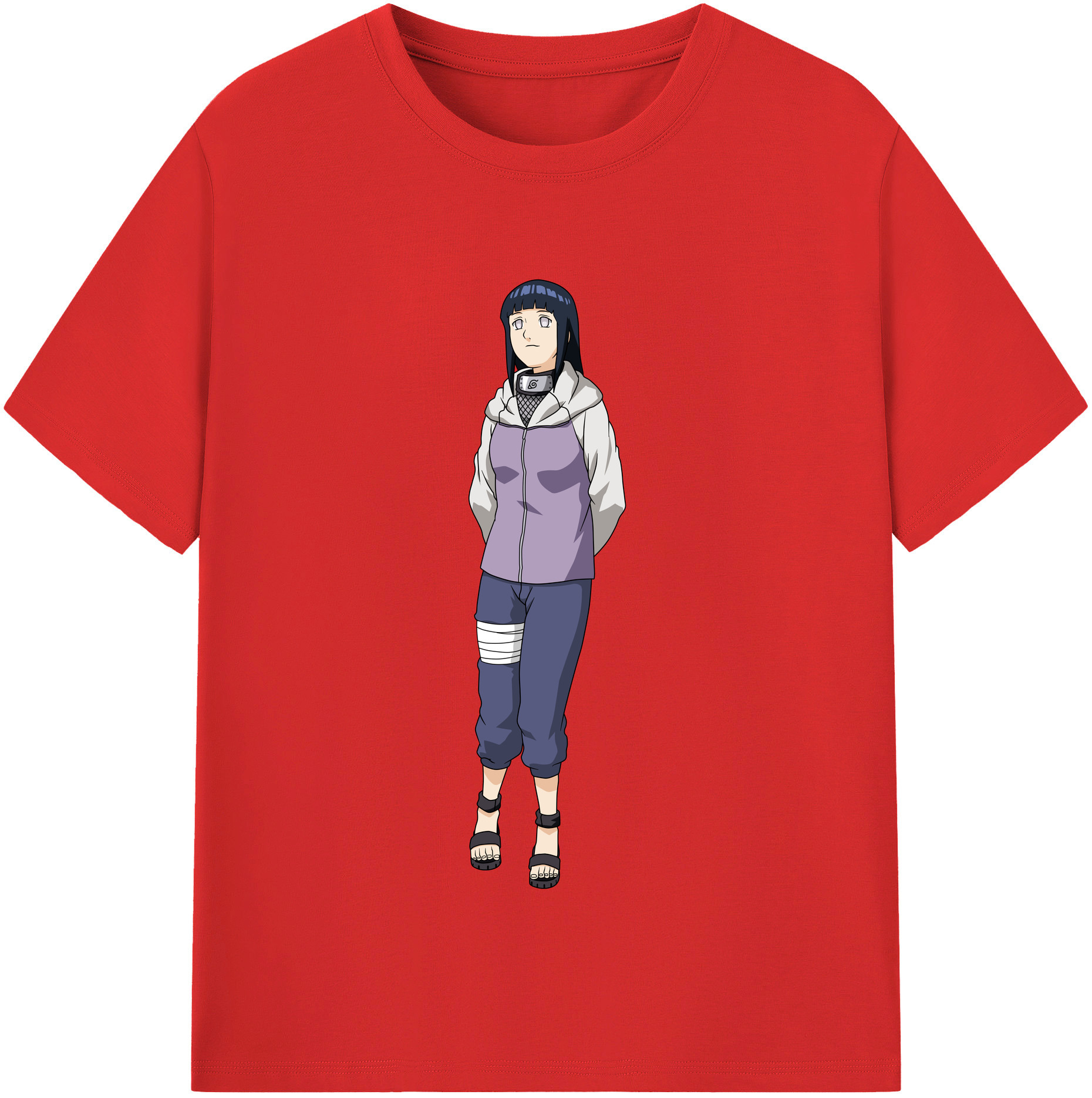 （画像用） NARUTO -ナルト- 日向ヒナタ Hyūga Hinata 綿100％半袖Tシャツ（フロントプリント）