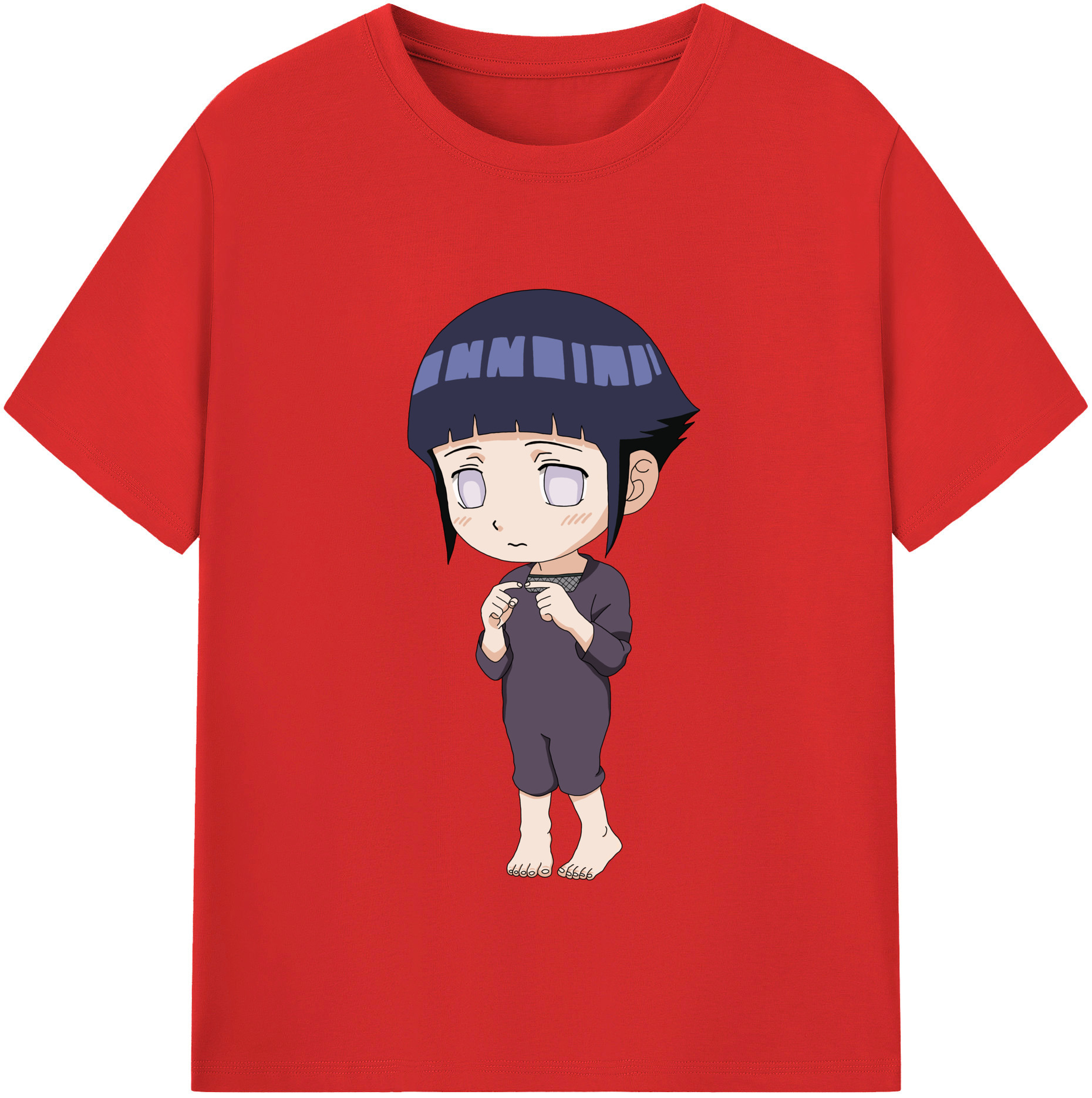 （画像用） NARUTO -ナルト- 日向ヒナタ Hyūga Hinata 綿100％半袖Tシャツ（フロントプリント）