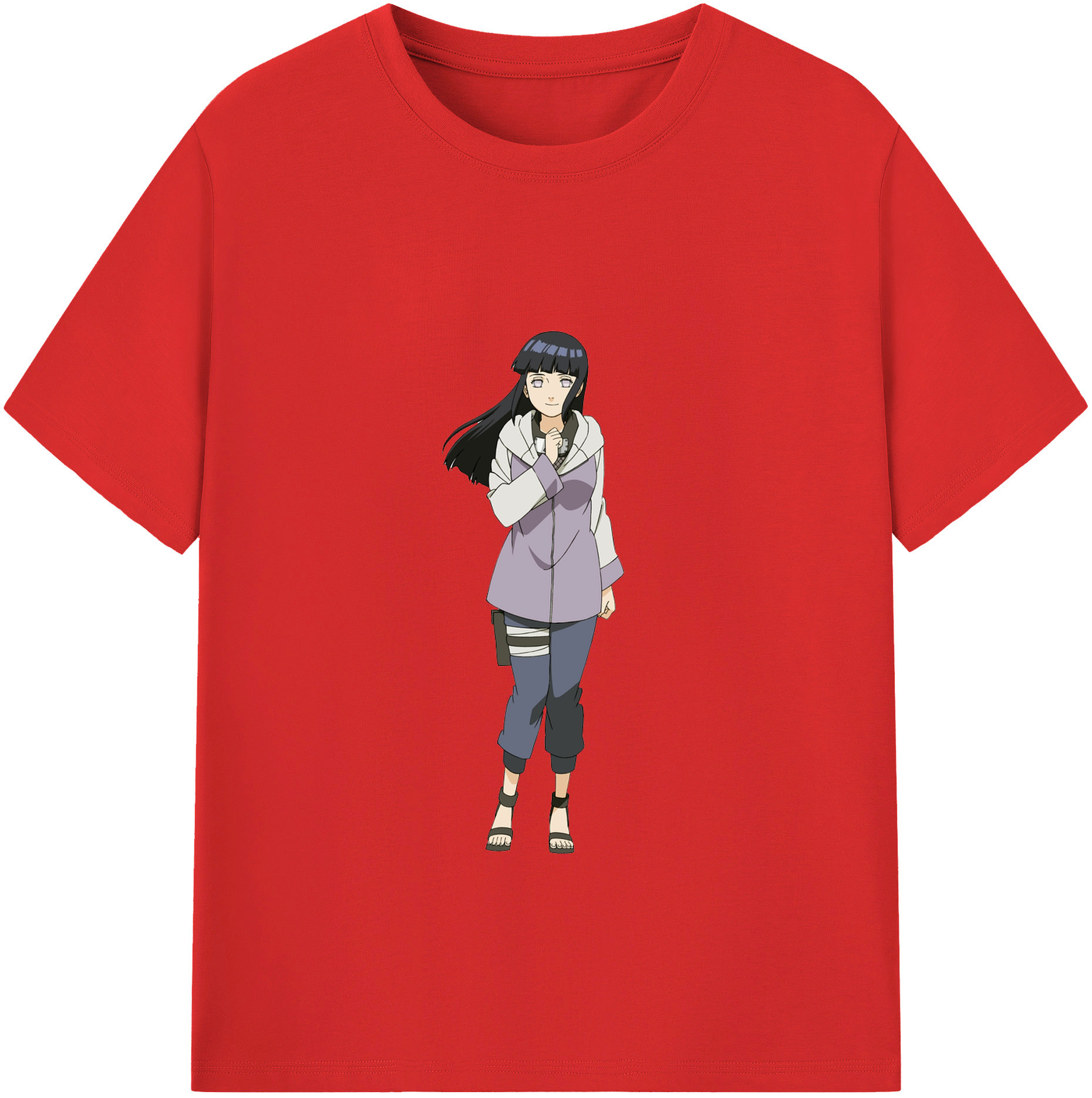（画像用） NARUTO -ナルト- 日向ヒナタ Hyūga Hinata 綿100％半袖Tシャツ（フロントプリント）
