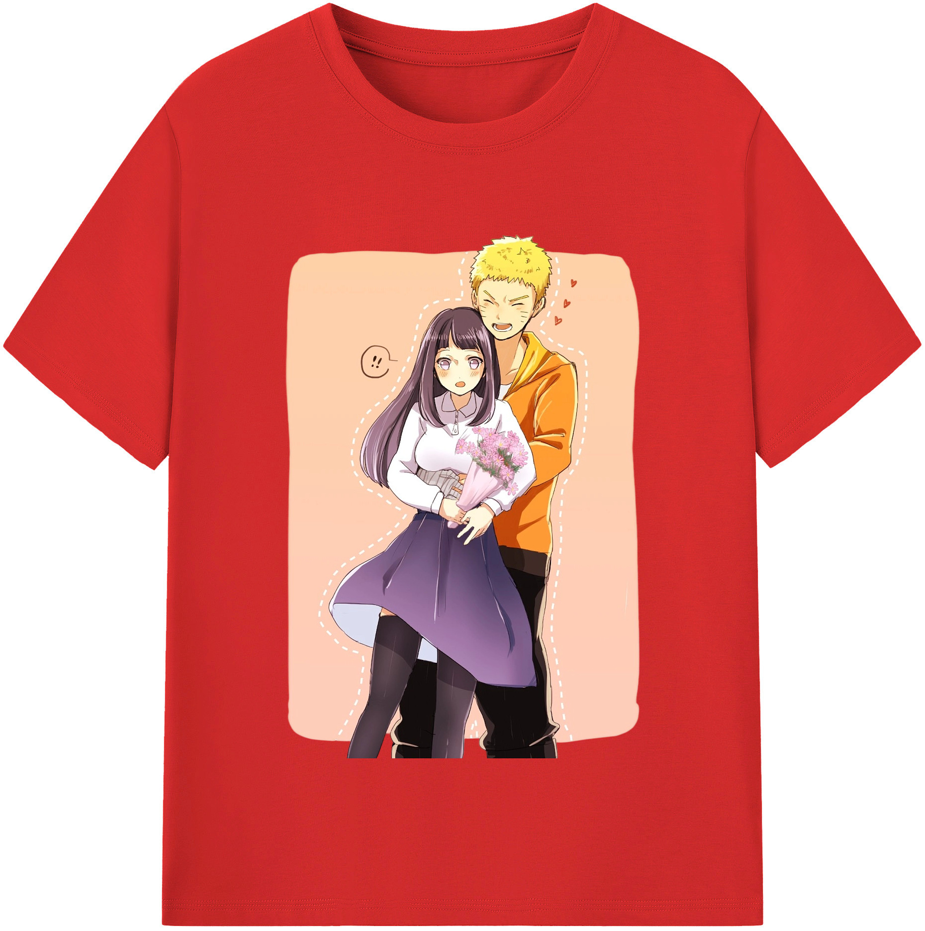 （画像用） NARUTO -ナルト- 日向ヒナタ Hyūga Hinata 綿100％半袖Tシャツ（フロントプリント）