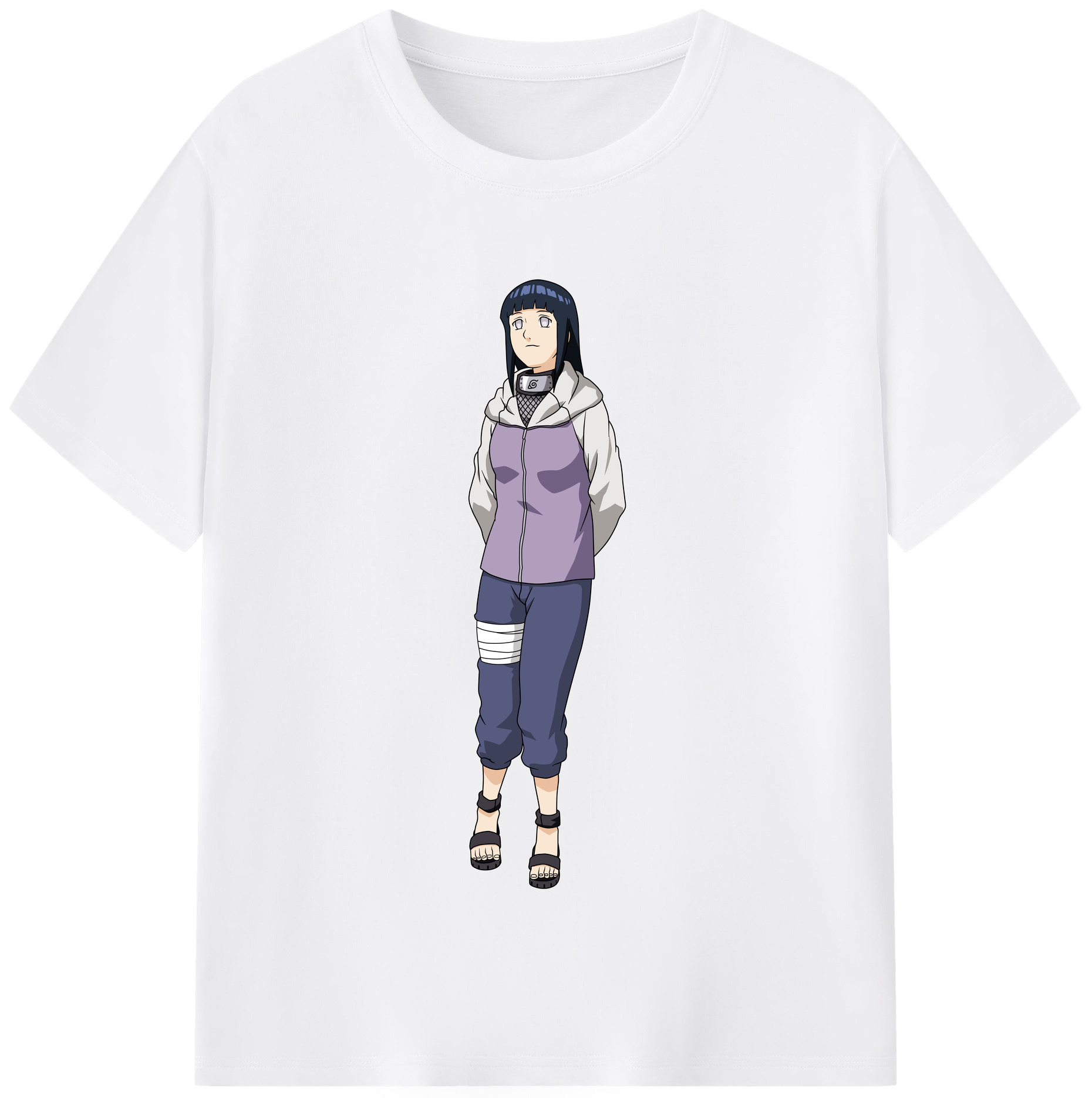 （画像用） NARUTO -ナルト- 日向ヒナタ Hyūga Hinata 綿100％半袖Tシャツ（フロントプリント）