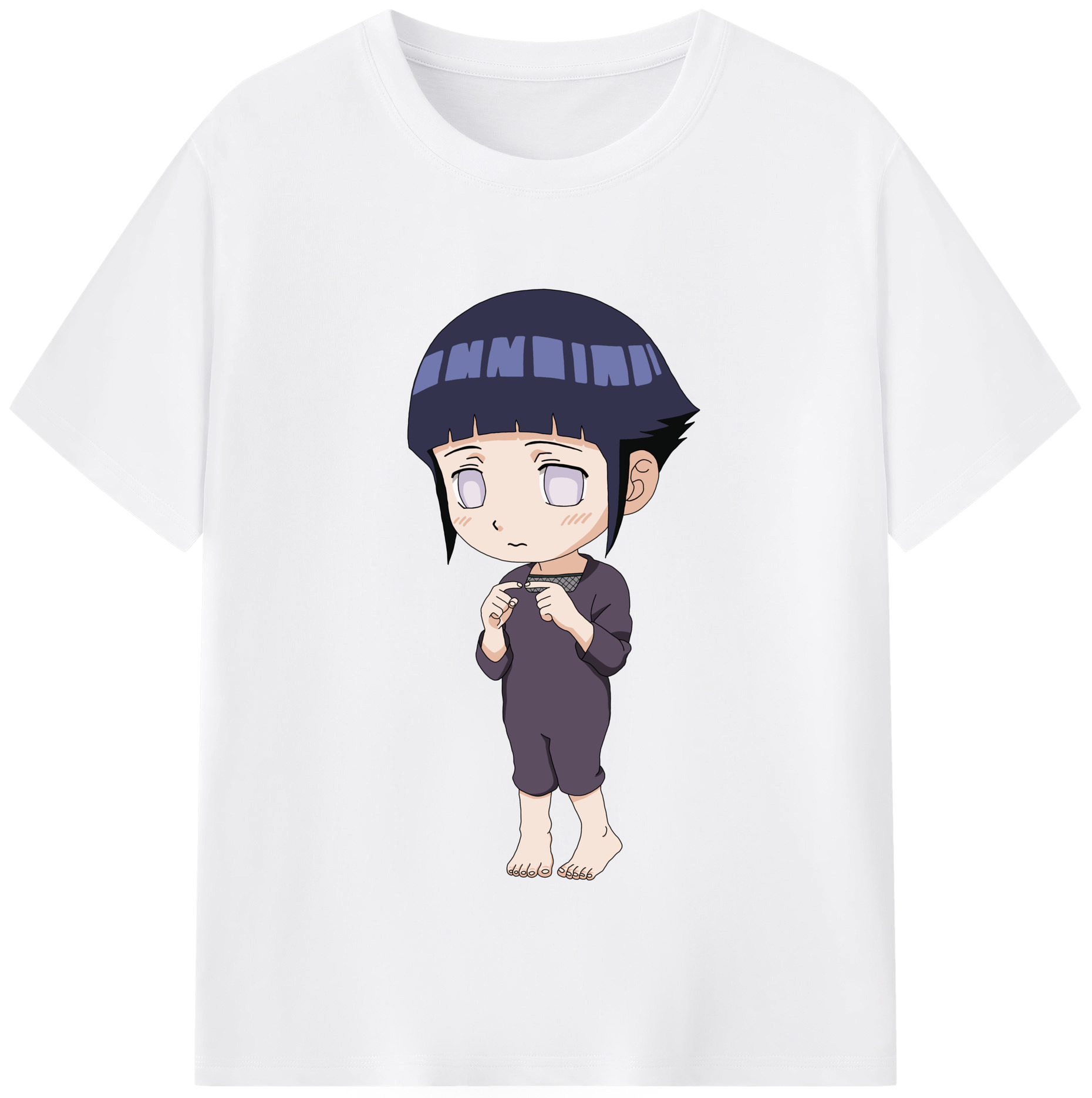 （画像用） NARUTO -ナルト- 日向ヒナタ Hyūga Hinata 綿100％半袖Tシャツ（フロントプリント）