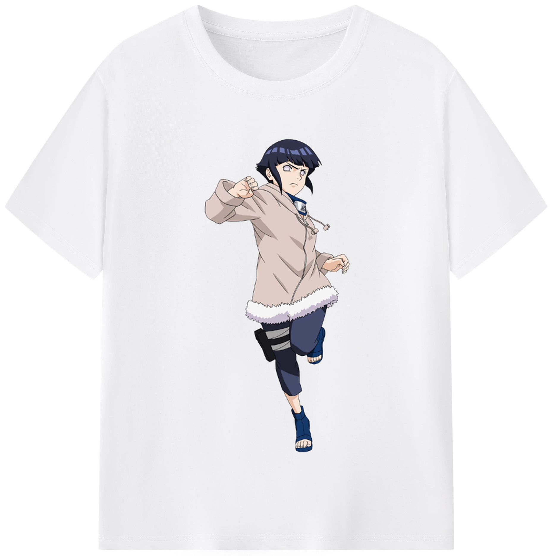 （画像用） NARUTO -ナルト- 日向ヒナタ Hyūga Hinata 綿100％半袖Tシャツ（フロントプリント）