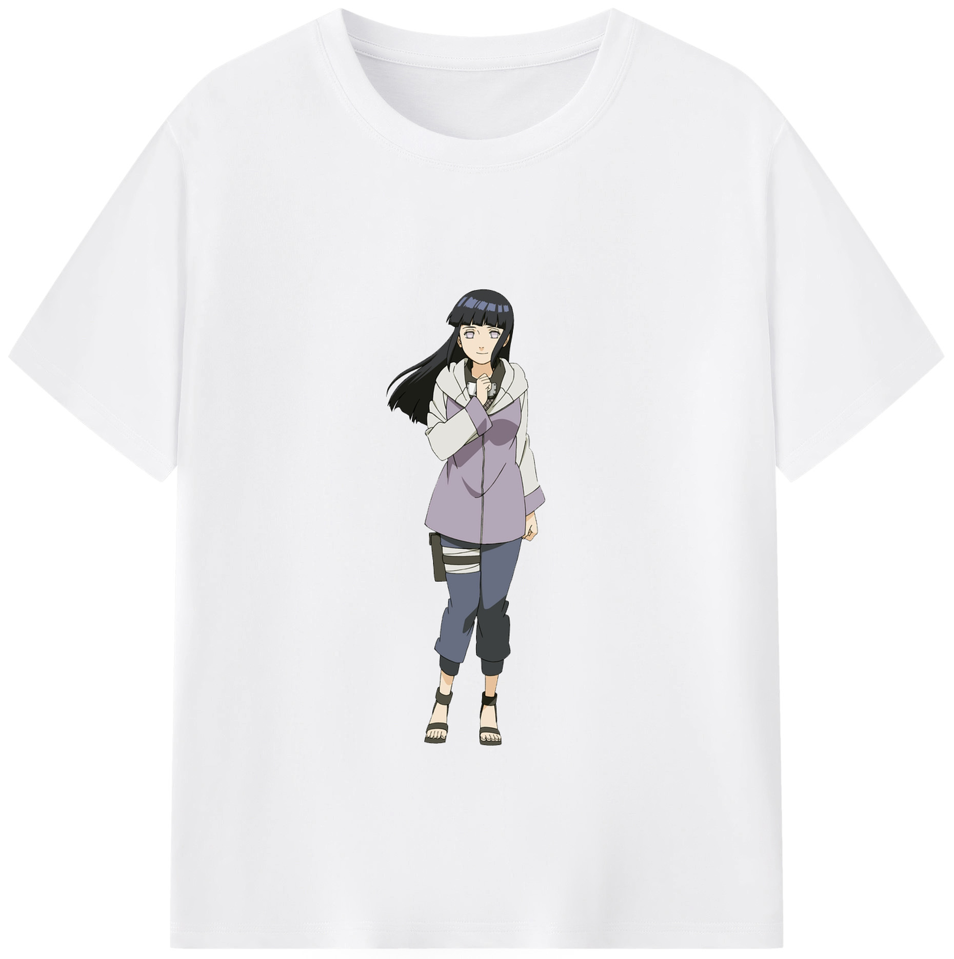 （画像用） NARUTO -ナルト- 日向ヒナタ Hyūga Hinata 綿100％半袖Tシャツ（フロントプリント）