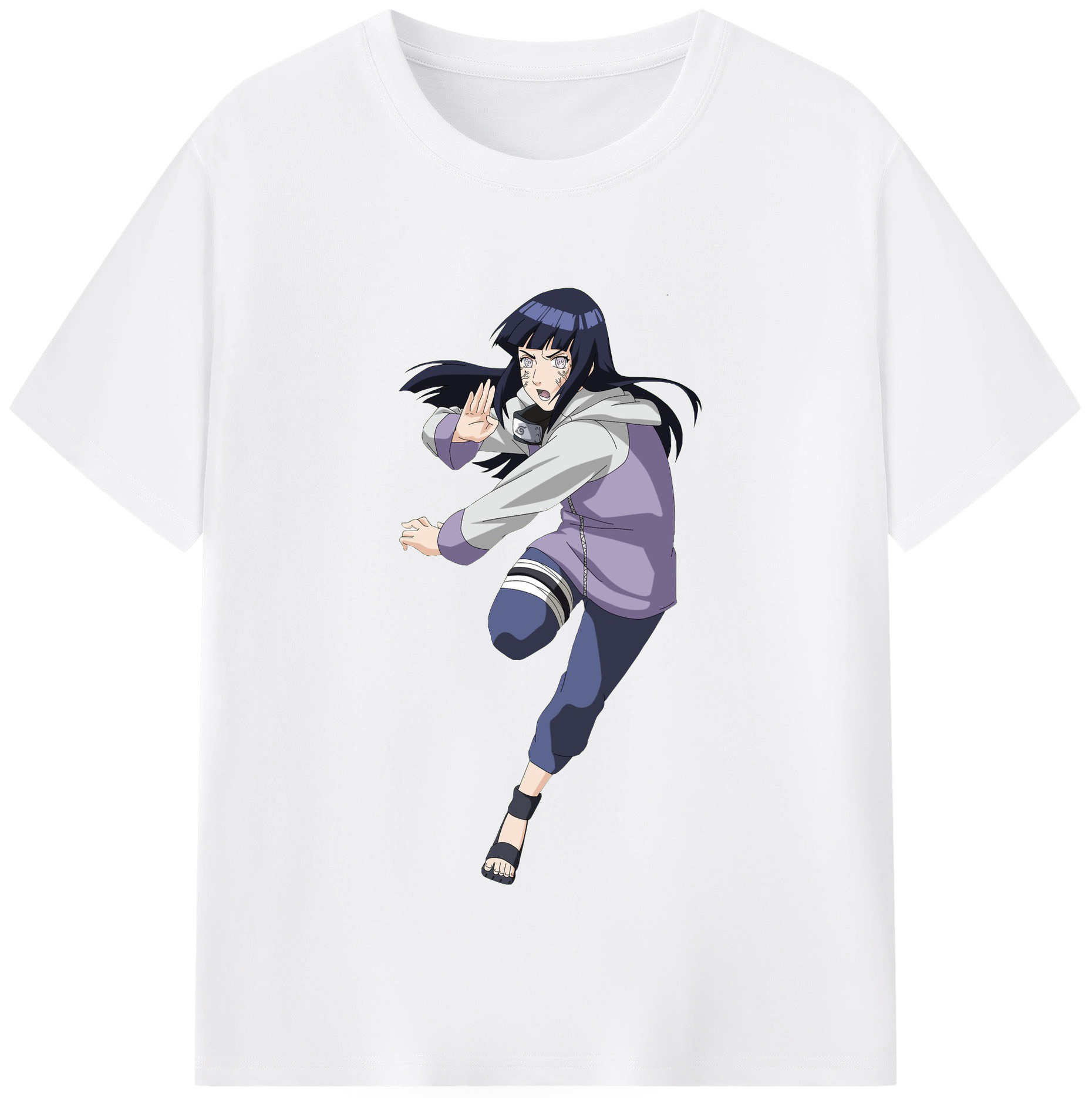 （画像用） NARUTO -ナルト- 日向ヒナタ Hyūga Hinata 綿100％半袖Tシャツ（フロントプリント）