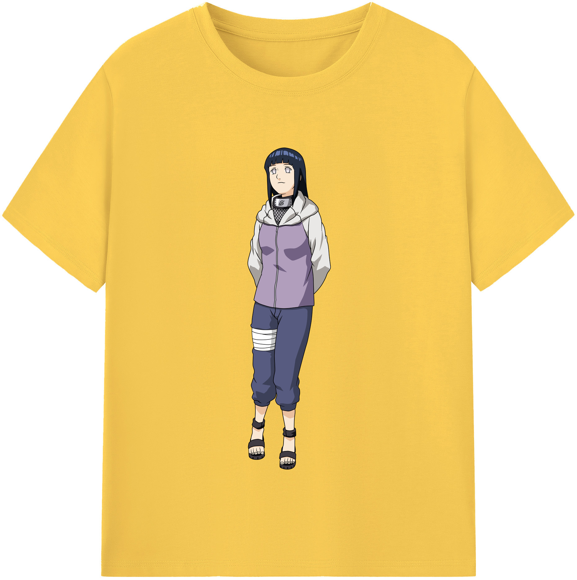 （画像用） NARUTO -ナルト- 日向ヒナタ Hyūga Hinata 綿100％半袖Tシャツ（フロントプリント）