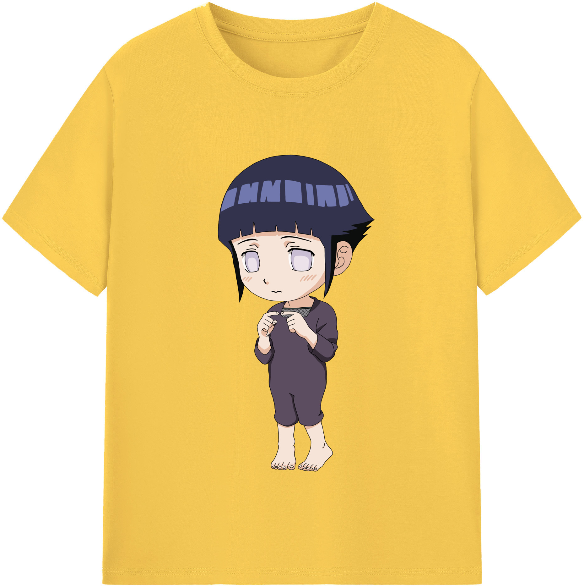 （画像用） NARUTO -ナルト- 日向ヒナタ Hyūga Hinata 綿100％半袖Tシャツ（フロントプリント）