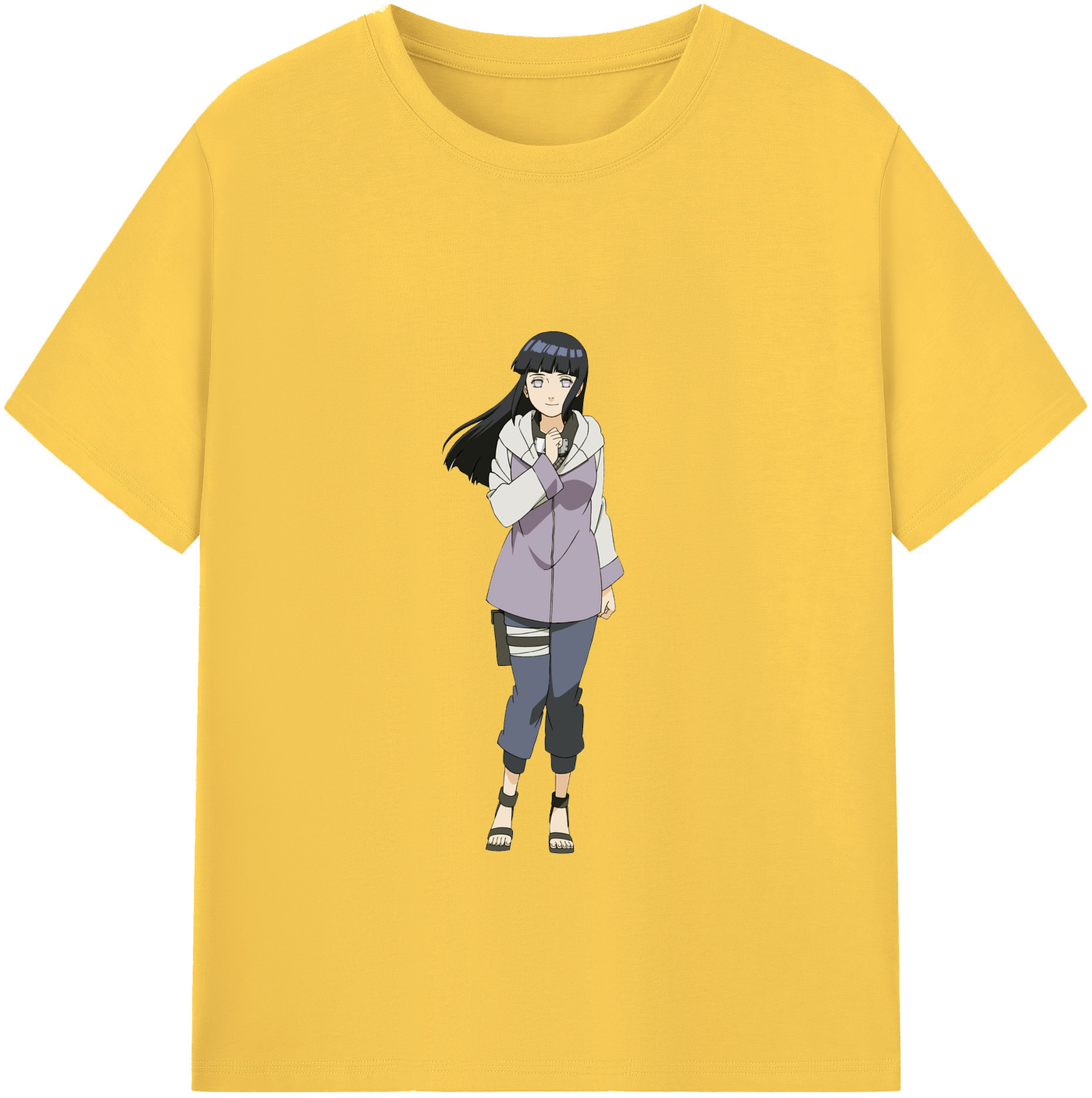 （画像用） NARUTO -ナルト- 日向ヒナタ Hyūga Hinata 綿100％半袖Tシャツ（フロントプリント）
