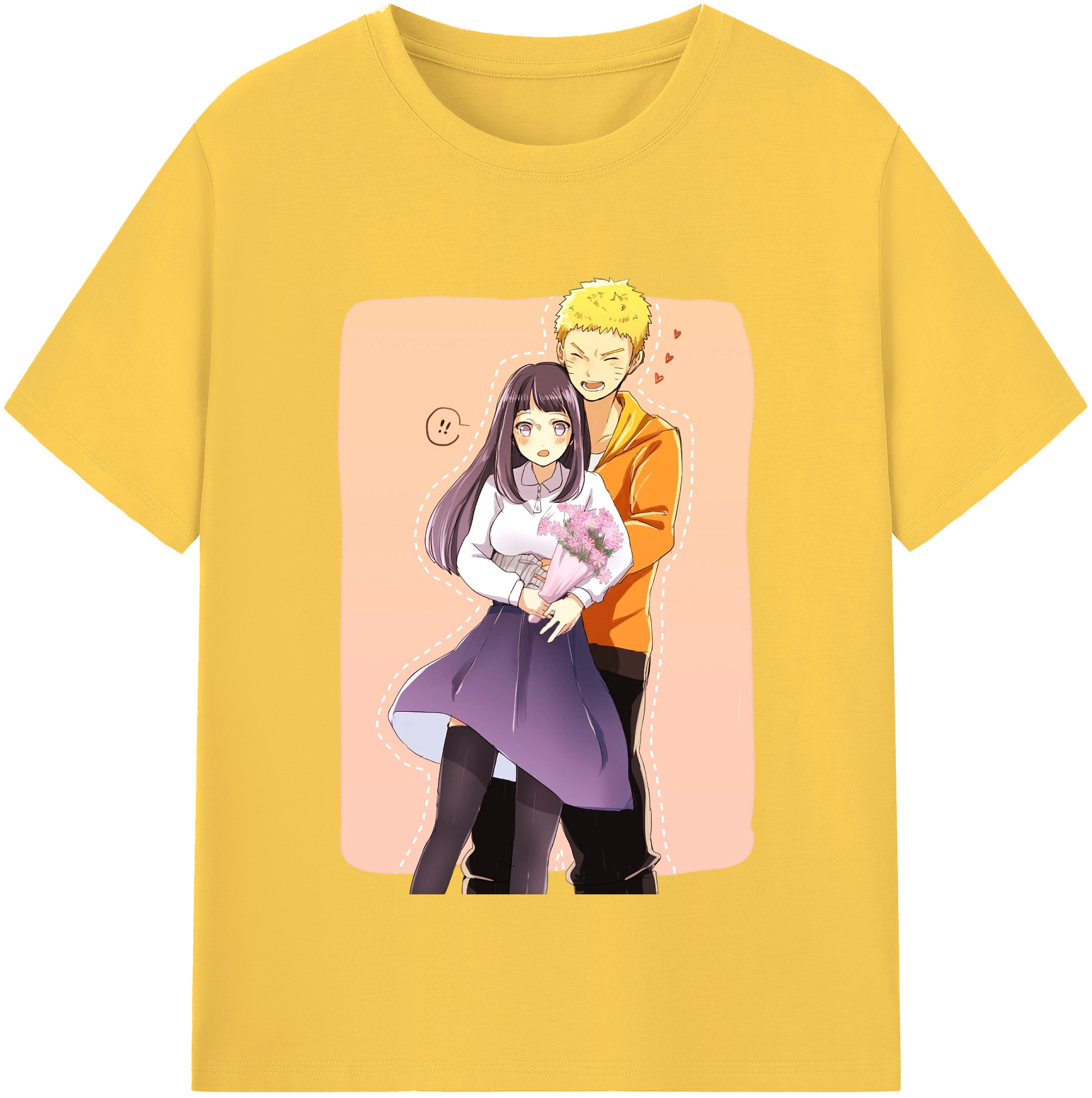 （画像用） NARUTO -ナルト- 日向ヒナタ Hyūga Hinata 綿100％半袖Tシャツ（フロントプリント）