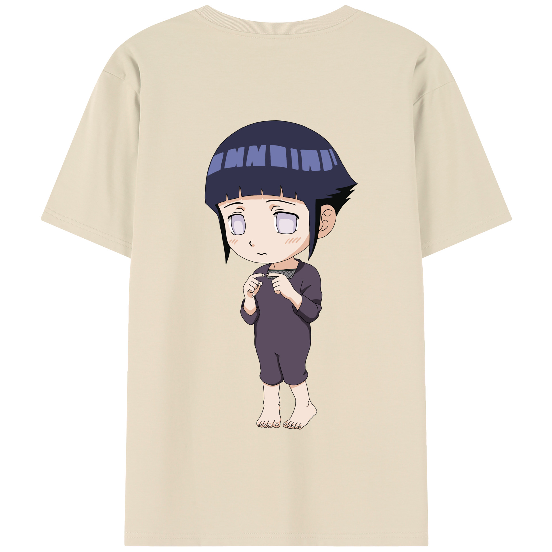 （画像用） NARUTO -ナルト- 日向ヒナタ Hyūga Hinata 綿100％半袖Tシャツ（背面プリント）