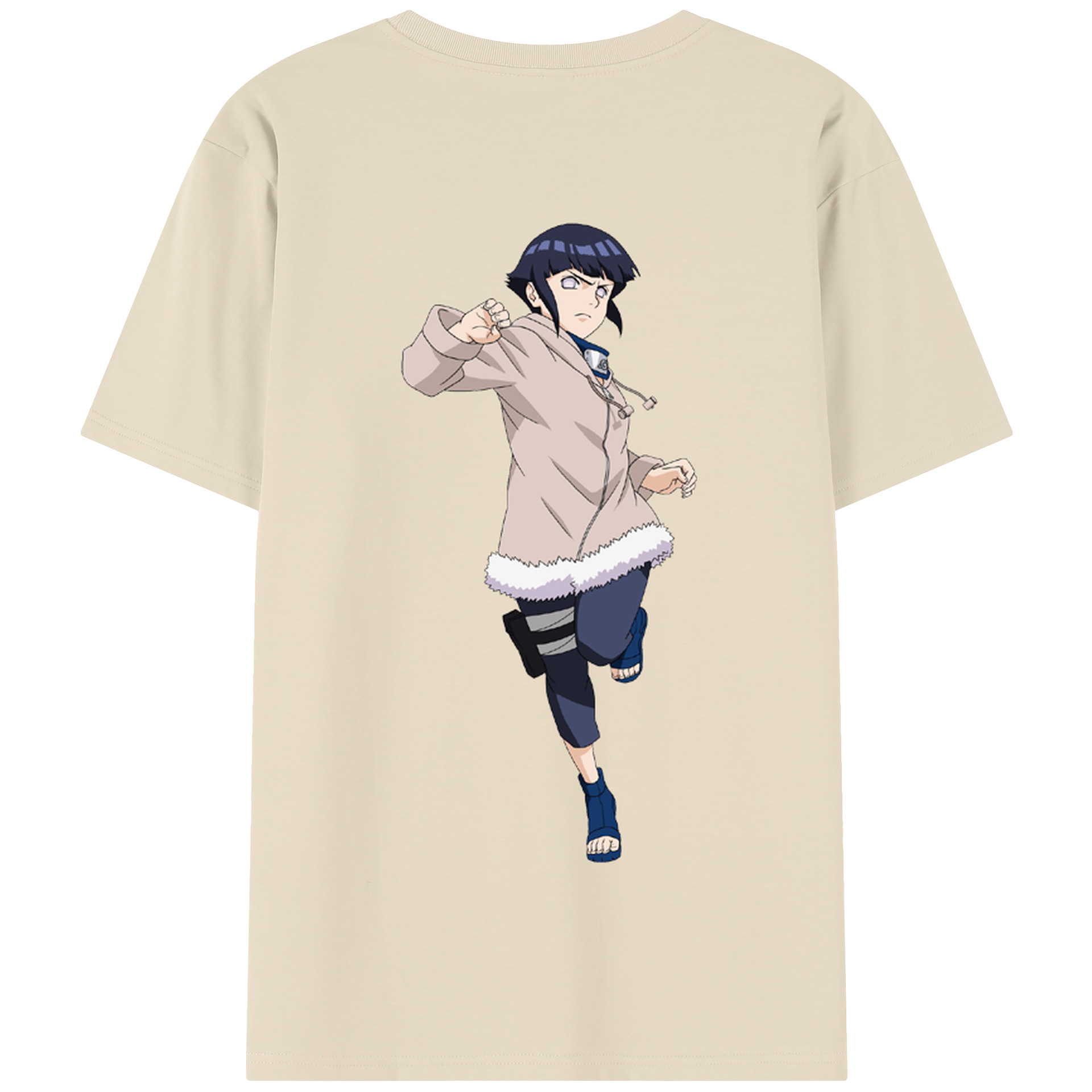 （画像用） NARUTO -ナルト- 日向ヒナタ Hyūga Hinata 綿100％半袖Tシャツ（背面プリント）