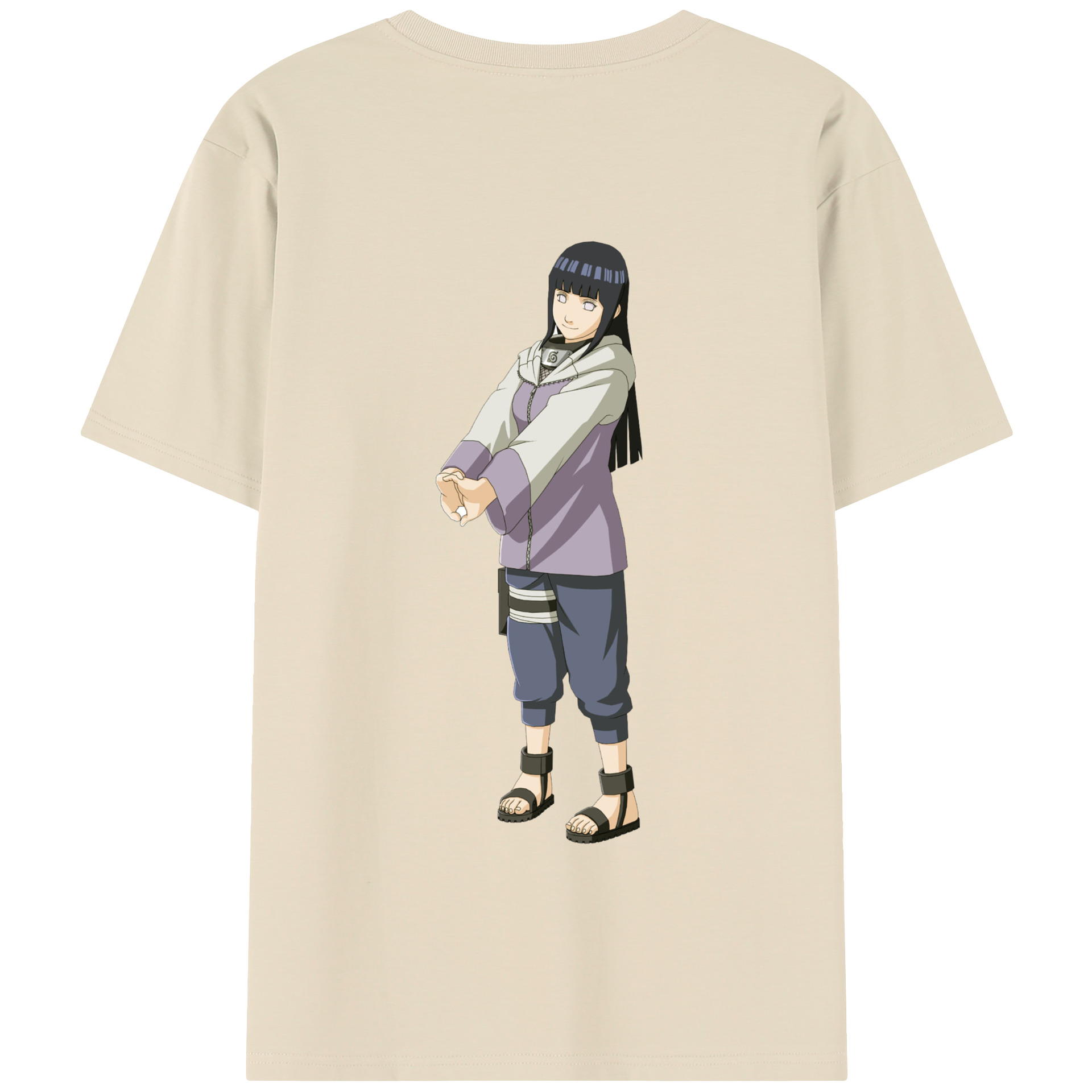 （画像用） NARUTO -ナルト- 日向ヒナタ Hyūga Hinata 綿100％半袖Tシャツ（背面プリント）
