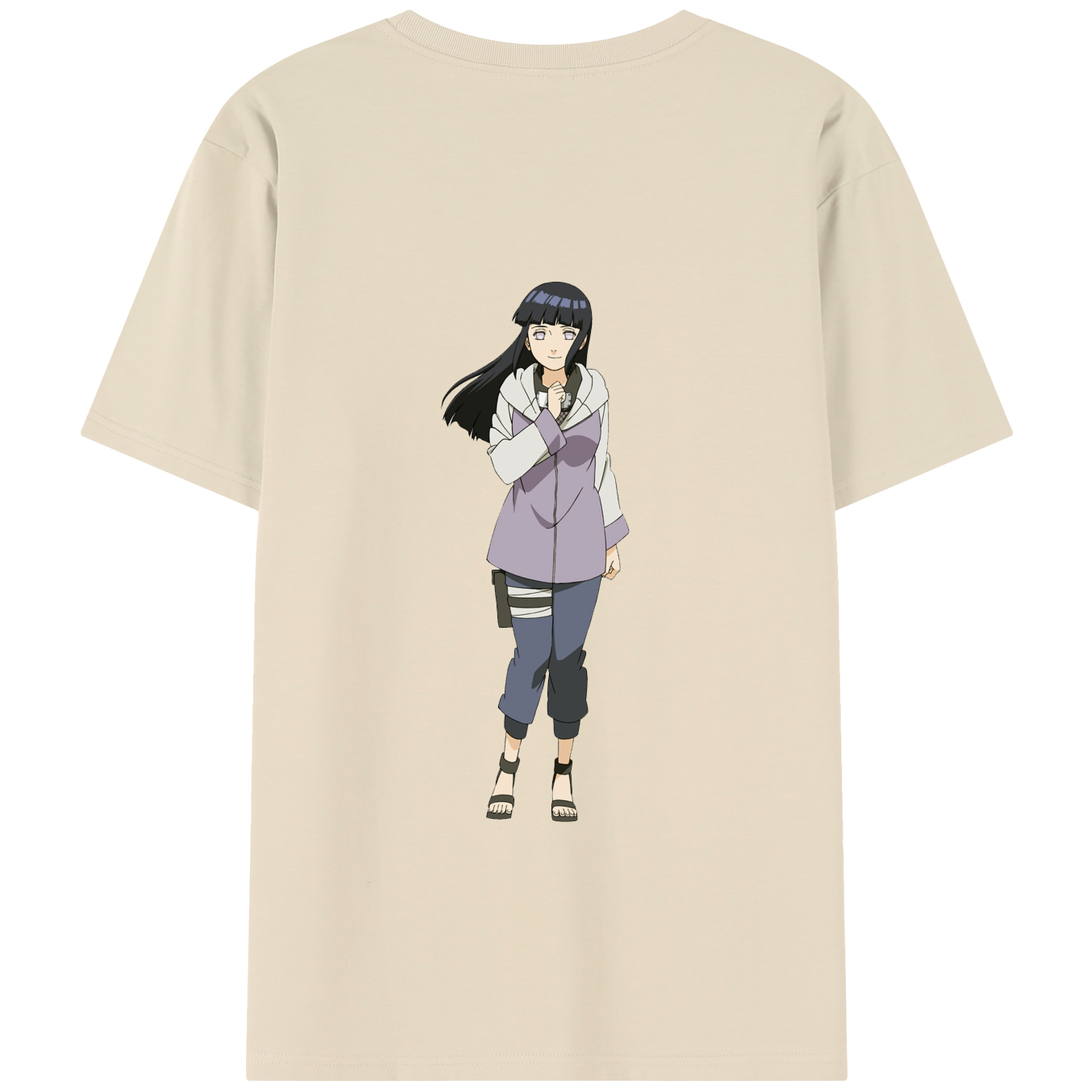 （画像用） NARUTO -ナルト- 日向ヒナタ Hyūga Hinata 綿100％半袖Tシャツ（背面プリント）
