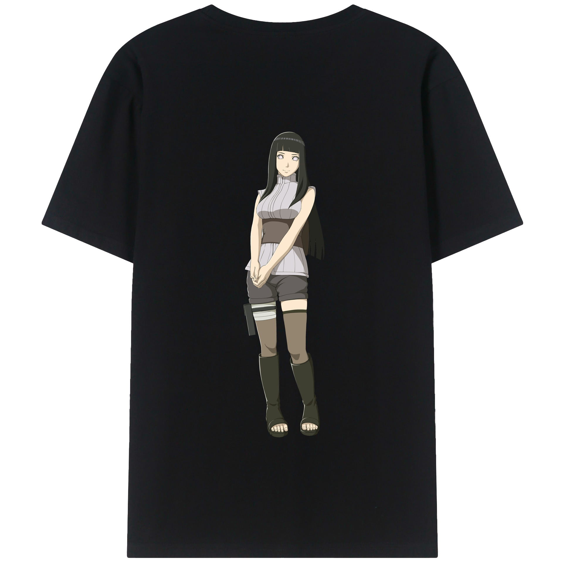 （画像用） NARUTO -ナルト- 日向ヒナタ Hyūga Hinata 綿100％半袖Tシャツ（背面プリント）