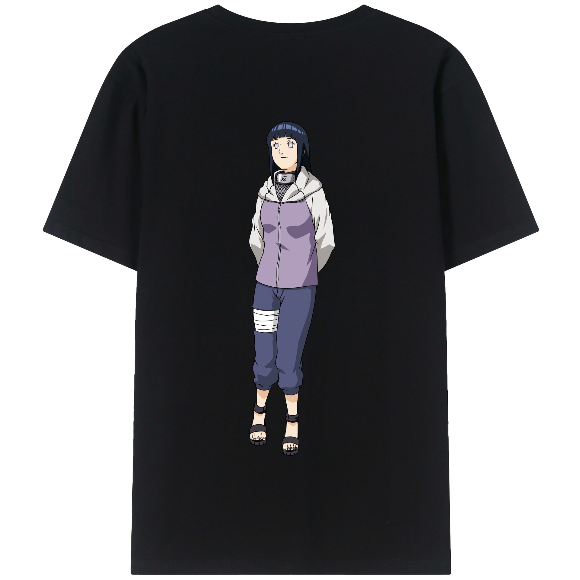 （画像用） NARUTO -ナルト- 日向ヒナタ Hyūga Hinata 綿100％半袖Tシャツ（背面プリント）