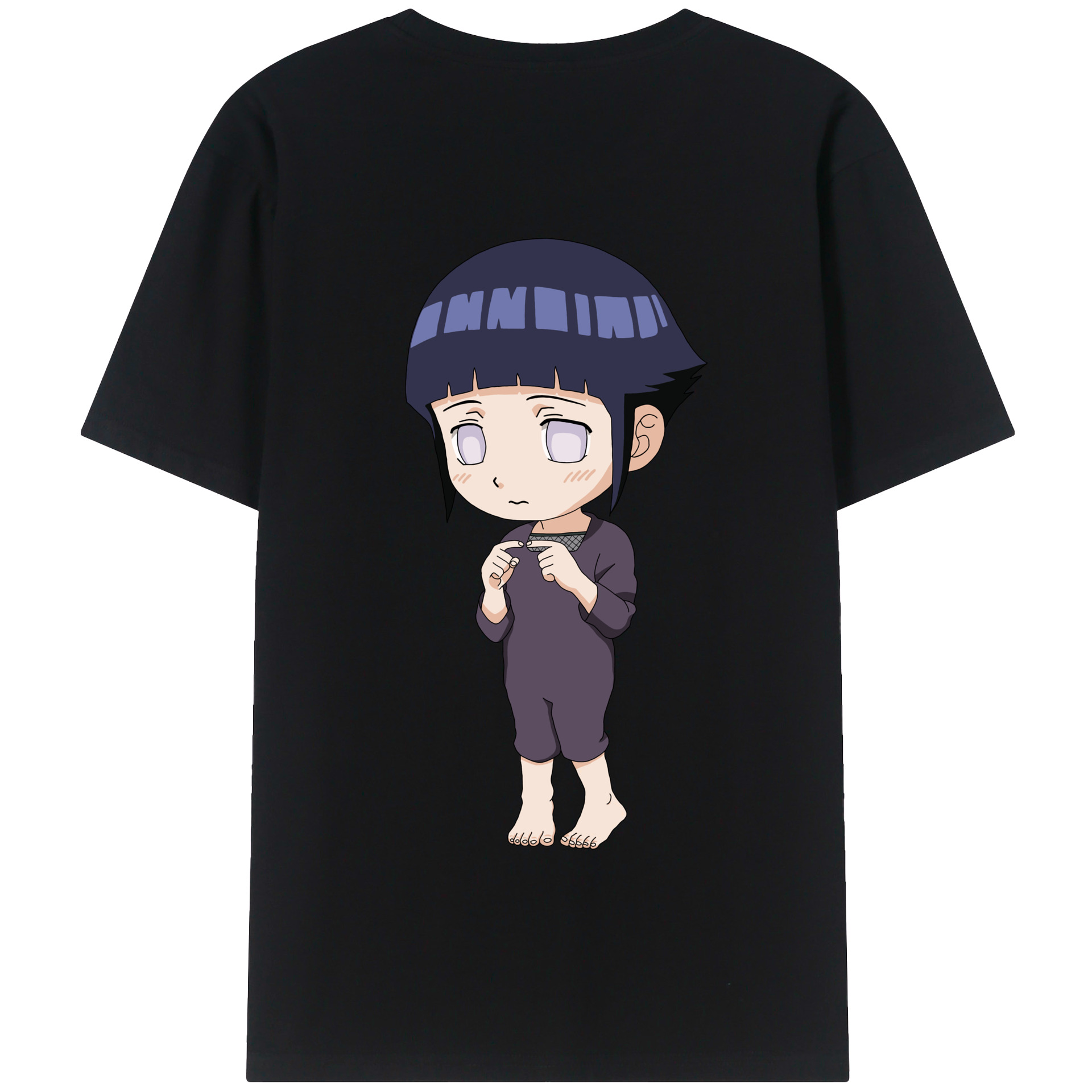 （画像用） NARUTO -ナルト- 日向ヒナタ Hyūga Hinata 綿100％半袖Tシャツ（背面プリント）
