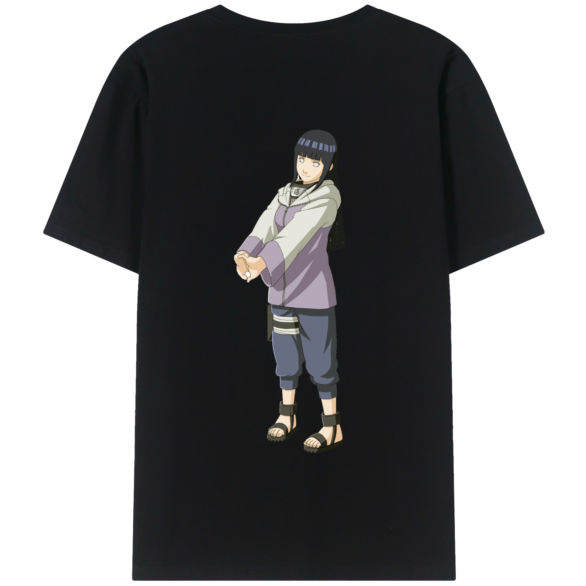 （画像用） NARUTO -ナルト- 日向ヒナタ Hyūga Hinata 綿100％半袖Tシャツ（背面プリント）