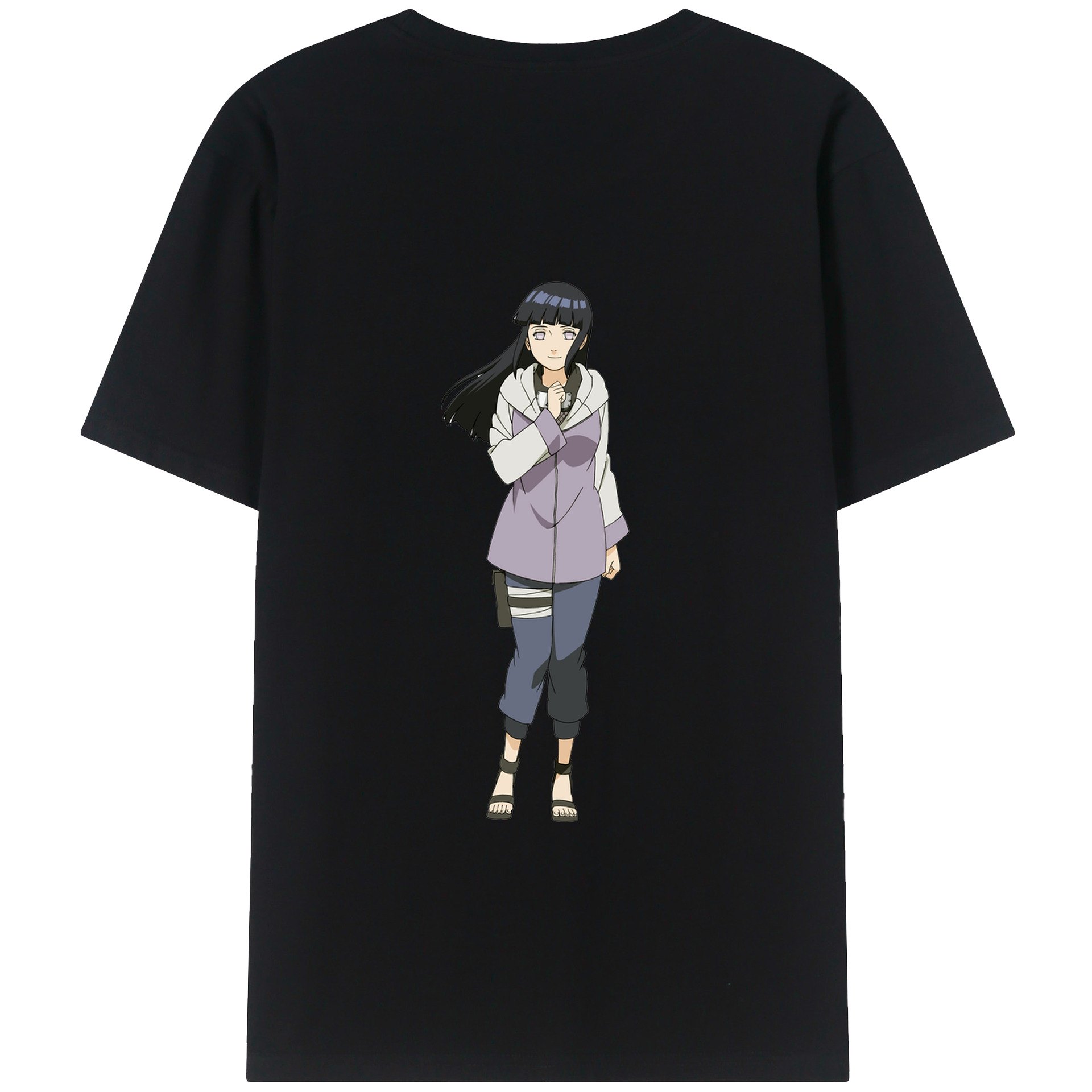 （画像用） NARUTO -ナルト- 日向ヒナタ Hyūga Hinata 綿100％半袖Tシャツ（背面プリント）