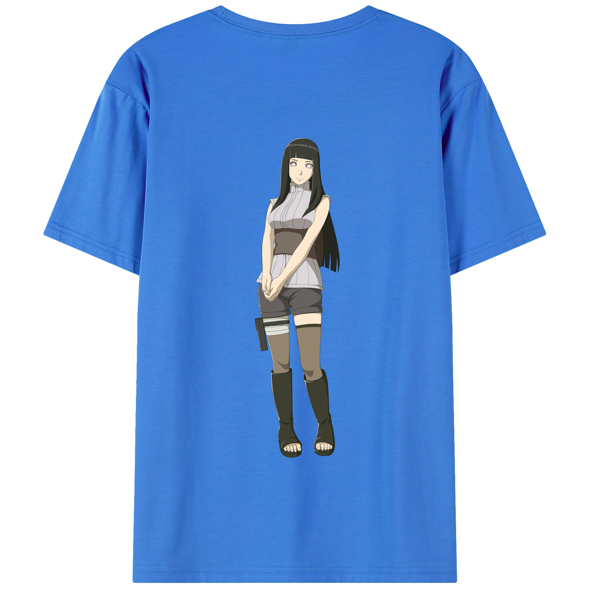 （画像用） NARUTO -ナルト- 日向ヒナタ Hyūga Hinata 綿100％半袖Tシャツ（背面プリント）