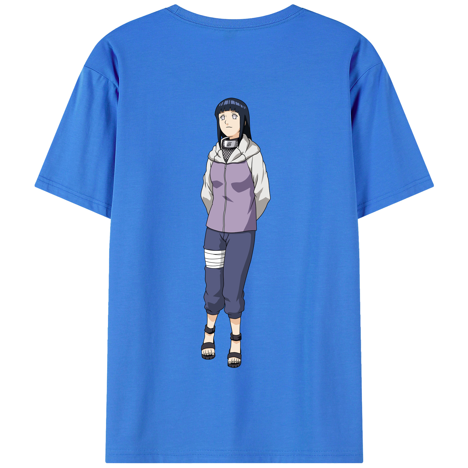 （画像用） NARUTO -ナルト- 日向ヒナタ Hyūga Hinata 綿100％半袖Tシャツ（背面プリント）