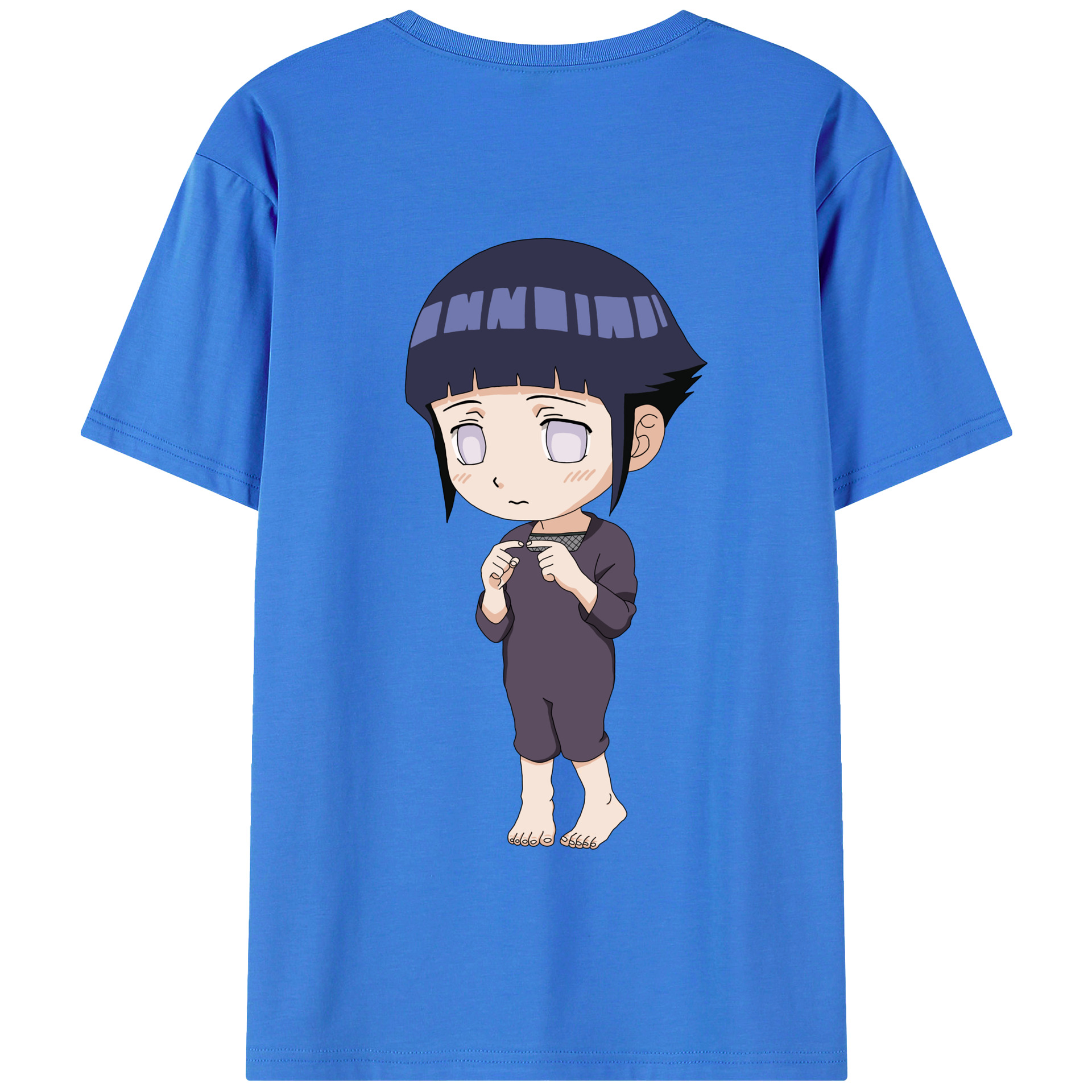 （画像用） NARUTO -ナルト- 日向ヒナタ Hyūga Hinata 綿100％半袖Tシャツ（背面プリント）