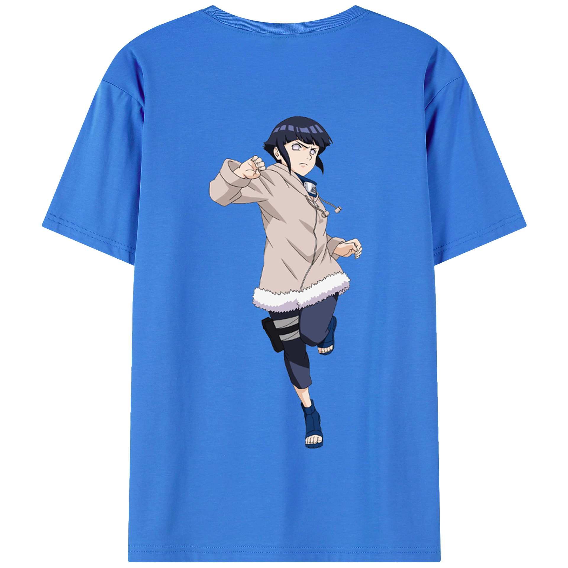 （画像用） NARUTO -ナルト- 日向ヒナタ Hyūga Hinata 綿100％半袖Tシャツ（背面プリント）