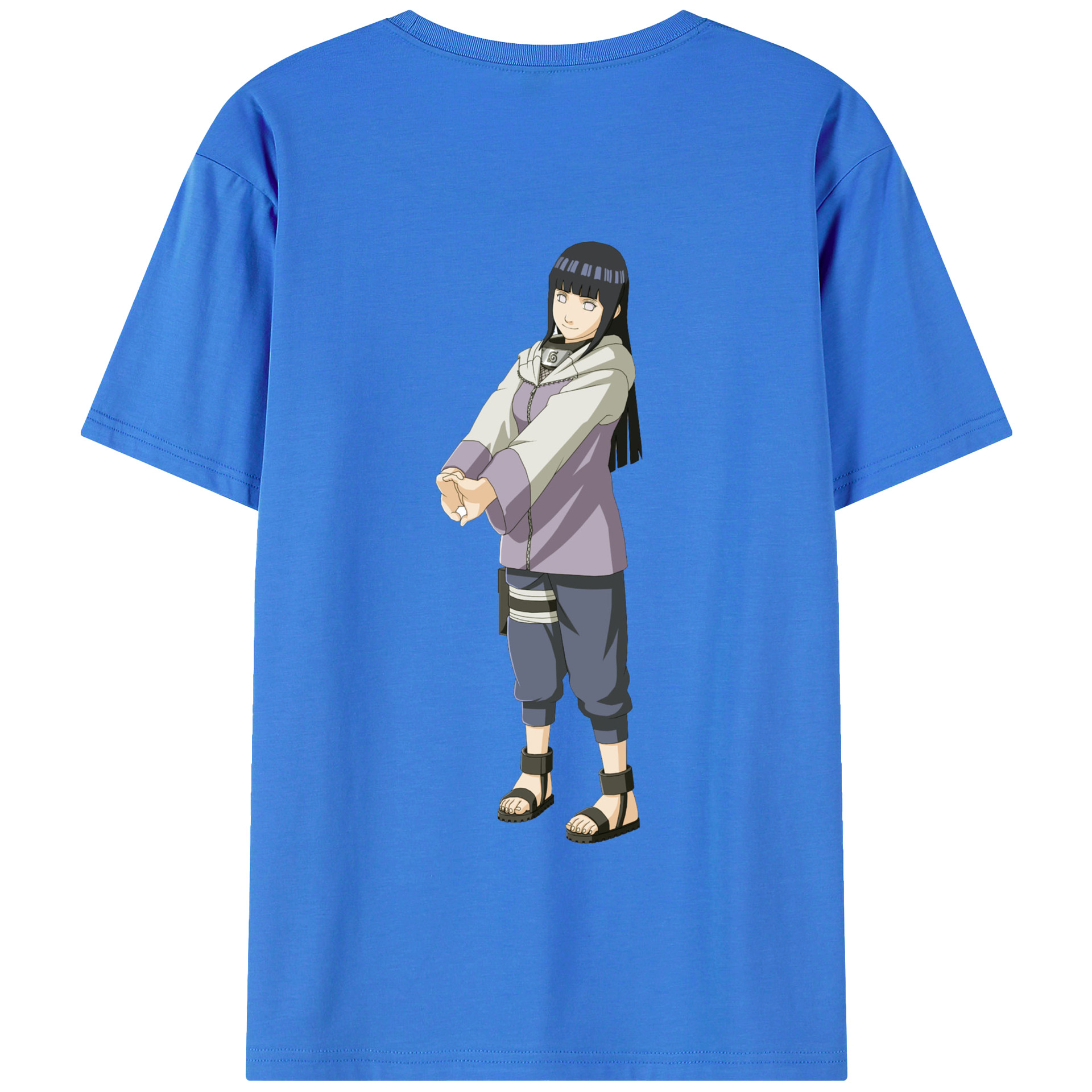 （画像用） NARUTO -ナルト- 日向ヒナタ Hyūga Hinata 綿100％半袖Tシャツ（背面プリント）