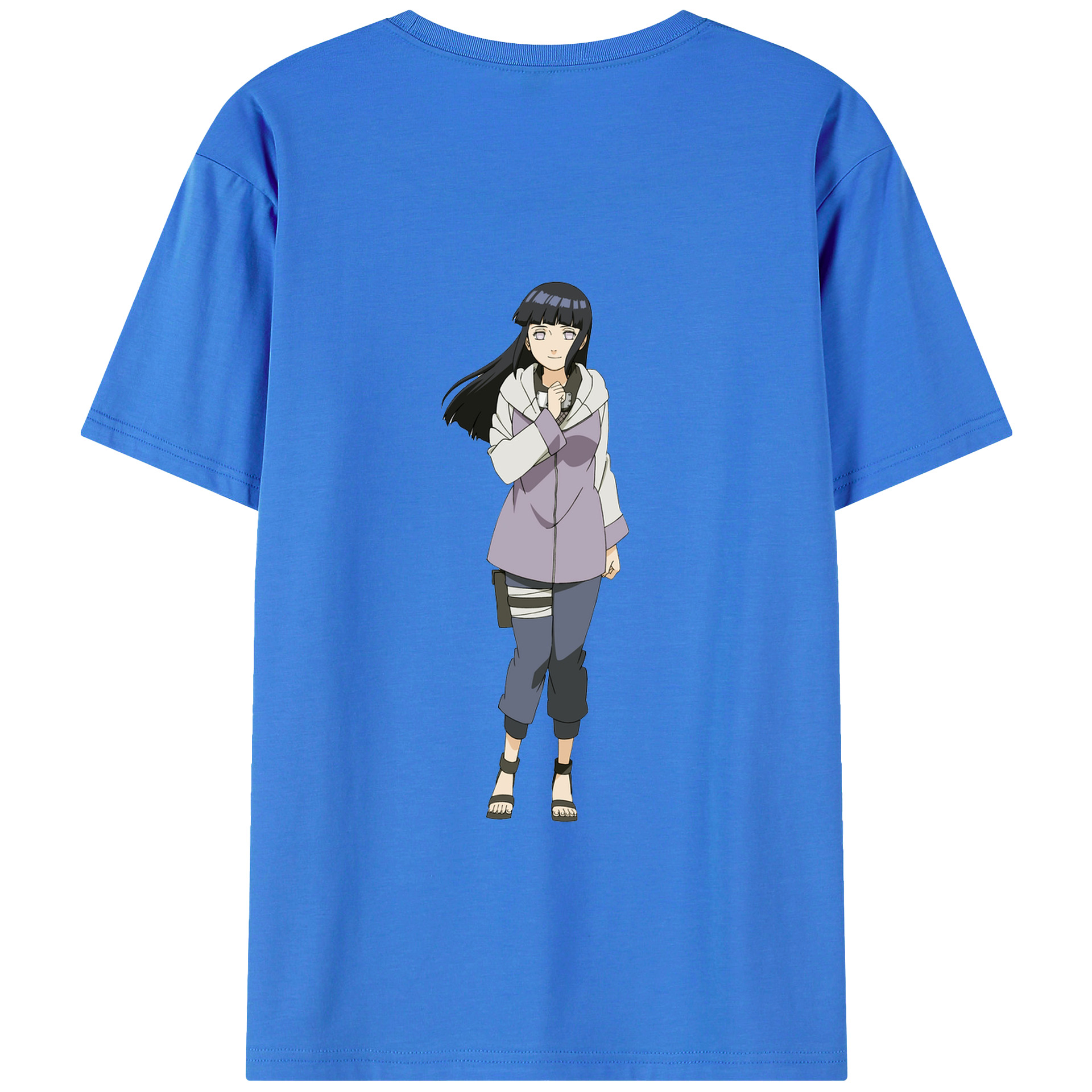 （画像用） NARUTO -ナルト- 日向ヒナタ Hyūga Hinata 綿100％半袖Tシャツ（背面プリント）
