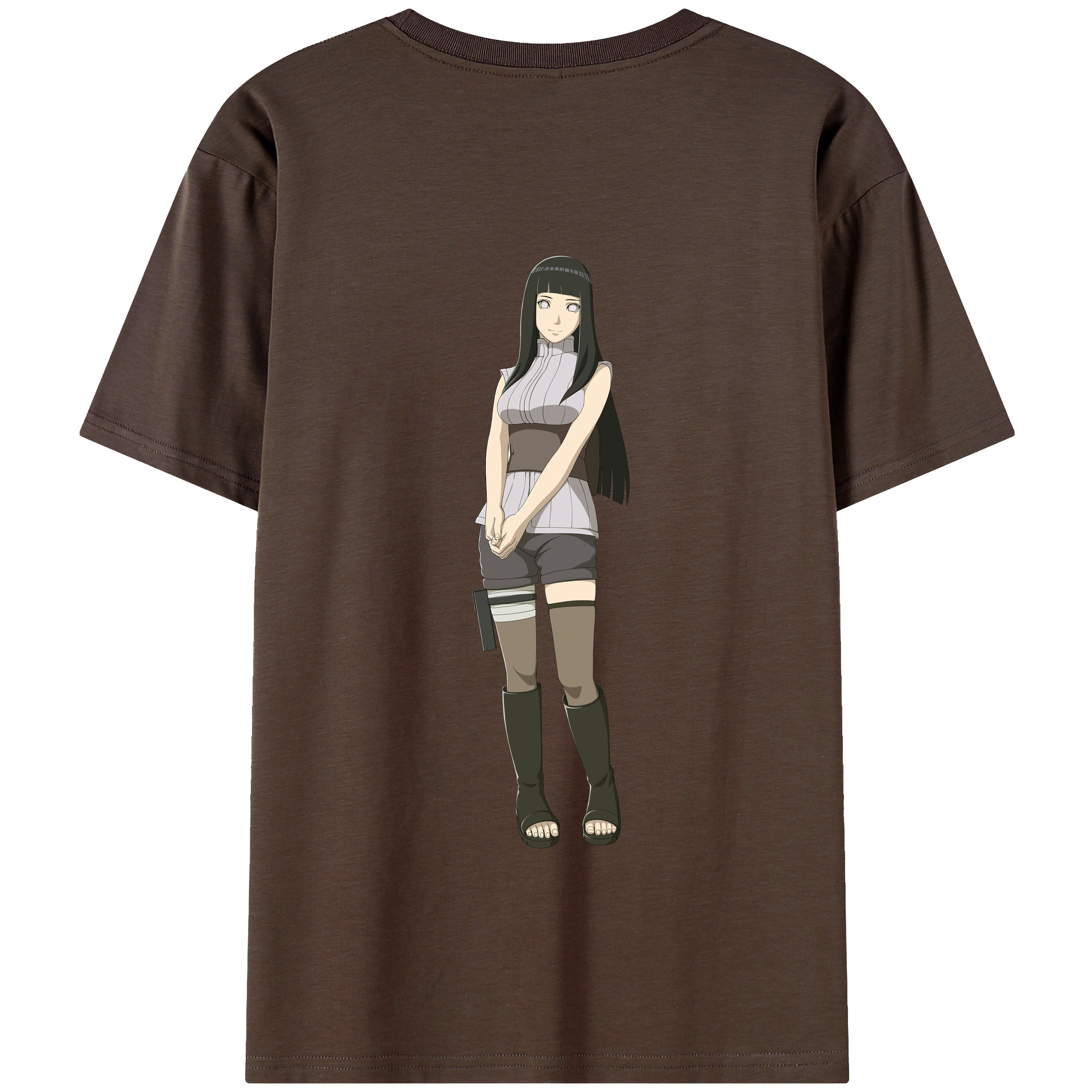 （画像用） NARUTO -ナルト- 日向ヒナタ Hyūga Hinata 綿100％半袖Tシャツ（背面プリント）