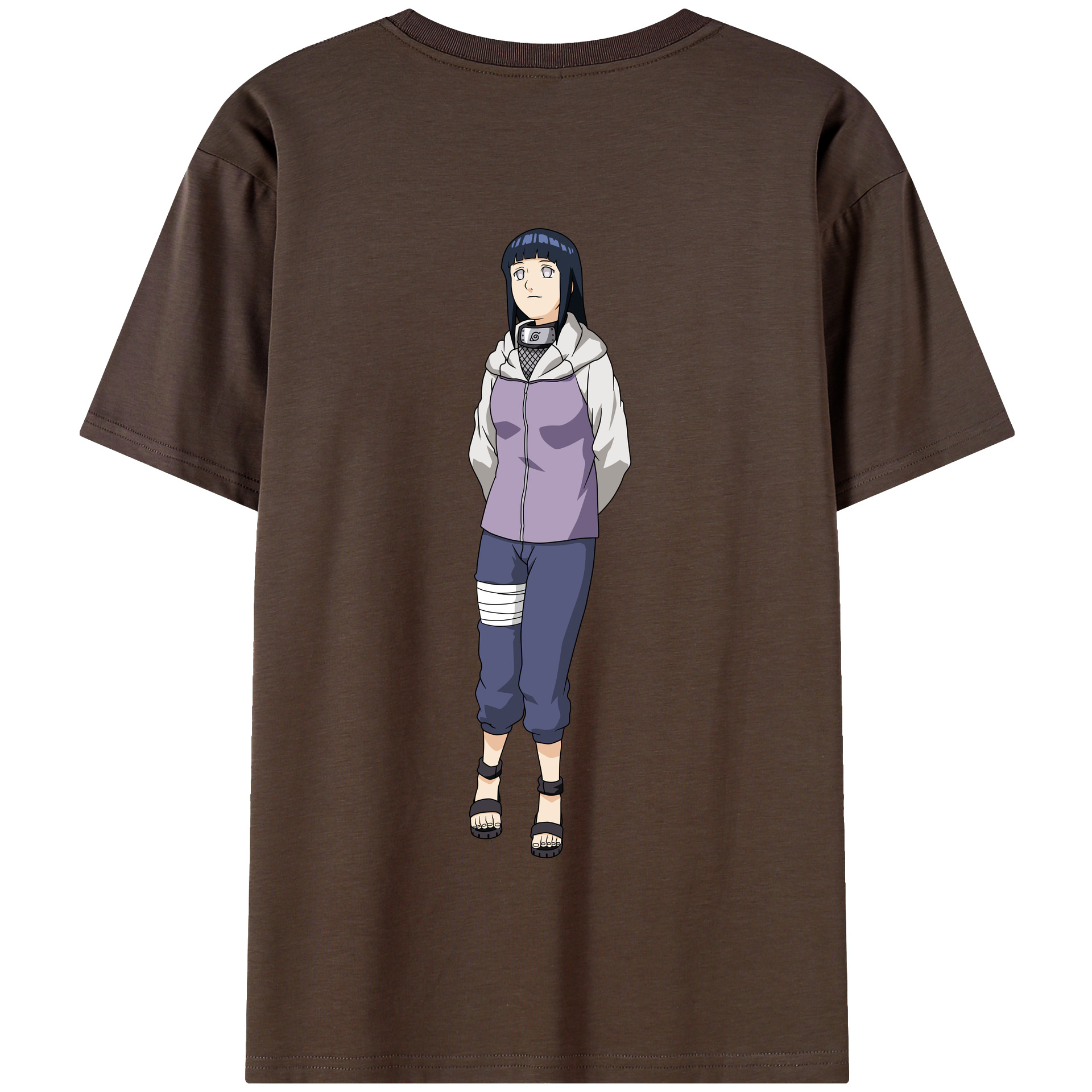 （画像用） NARUTO -ナルト- 日向ヒナタ Hyūga Hinata 綿100％半袖Tシャツ（背面プリント）
