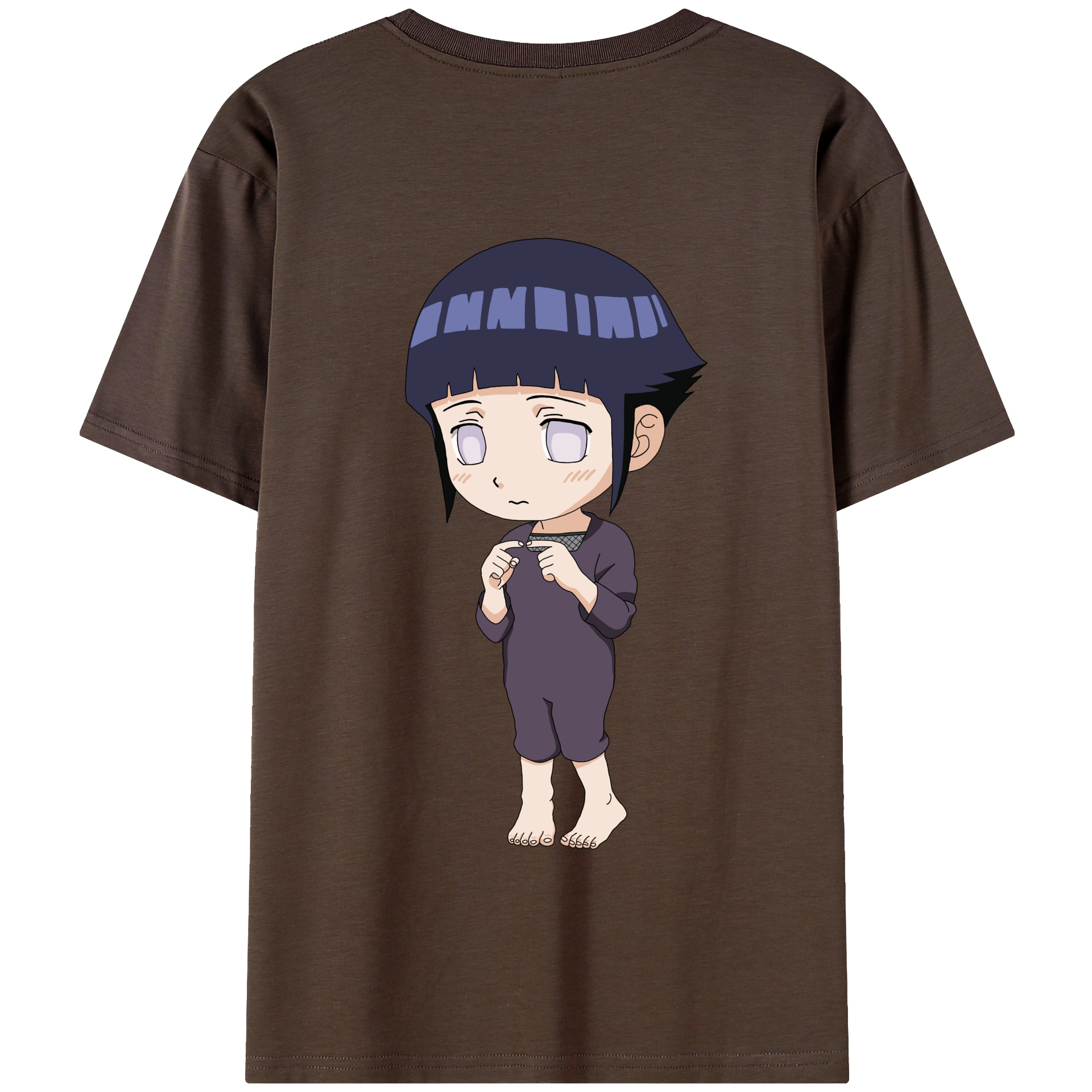 （画像用） NARUTO -ナルト- 日向ヒナタ Hyūga Hinata 綿100％半袖Tシャツ（背面プリント）