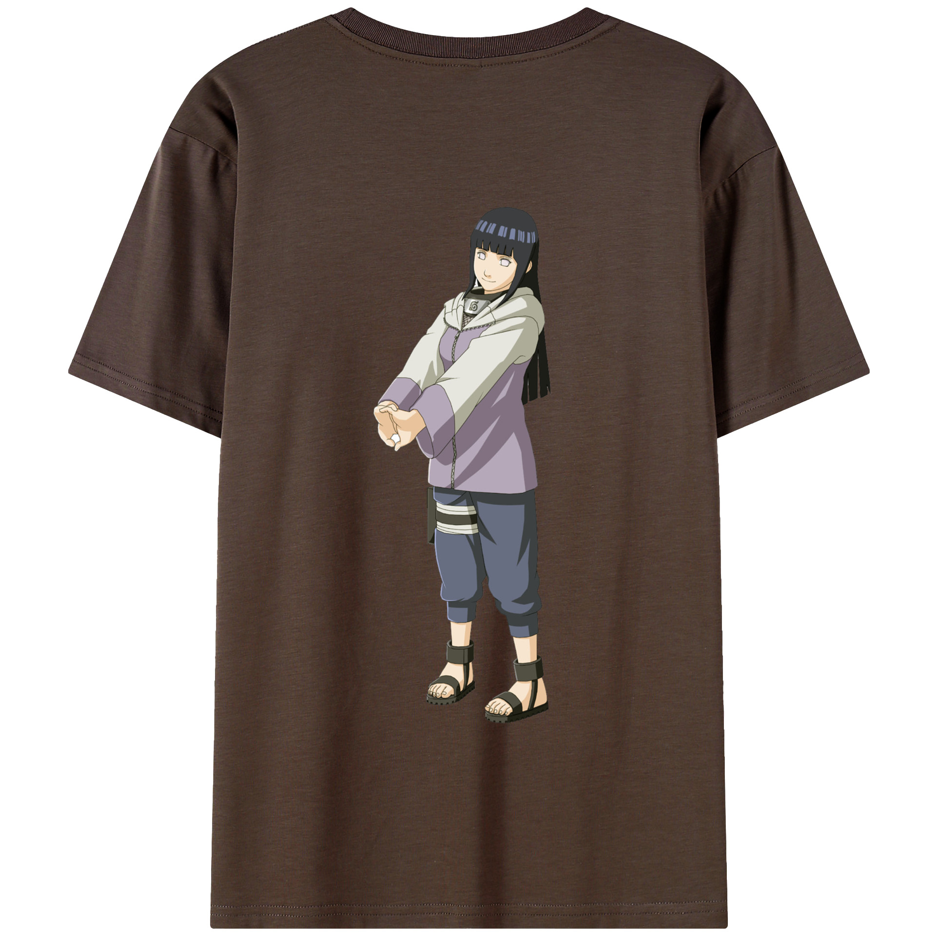 （画像用） NARUTO -ナルト- 日向ヒナタ Hyūga Hinata 綿100％半袖Tシャツ（背面プリント）
