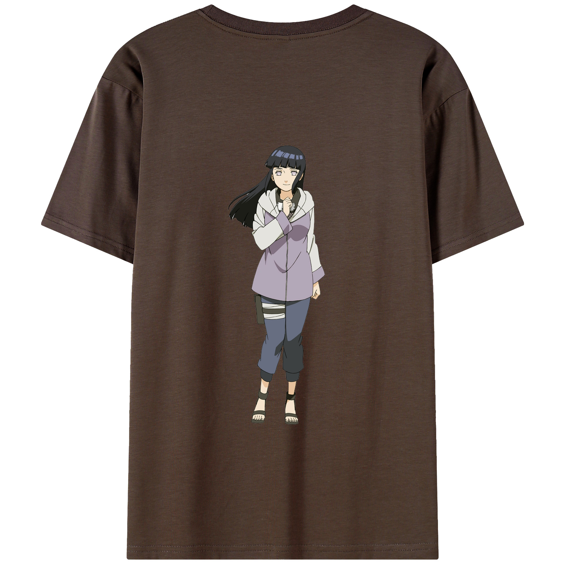 （画像用） NARUTO -ナルト- 日向ヒナタ Hyūga Hinata 綿100％半袖Tシャツ（背面プリント）