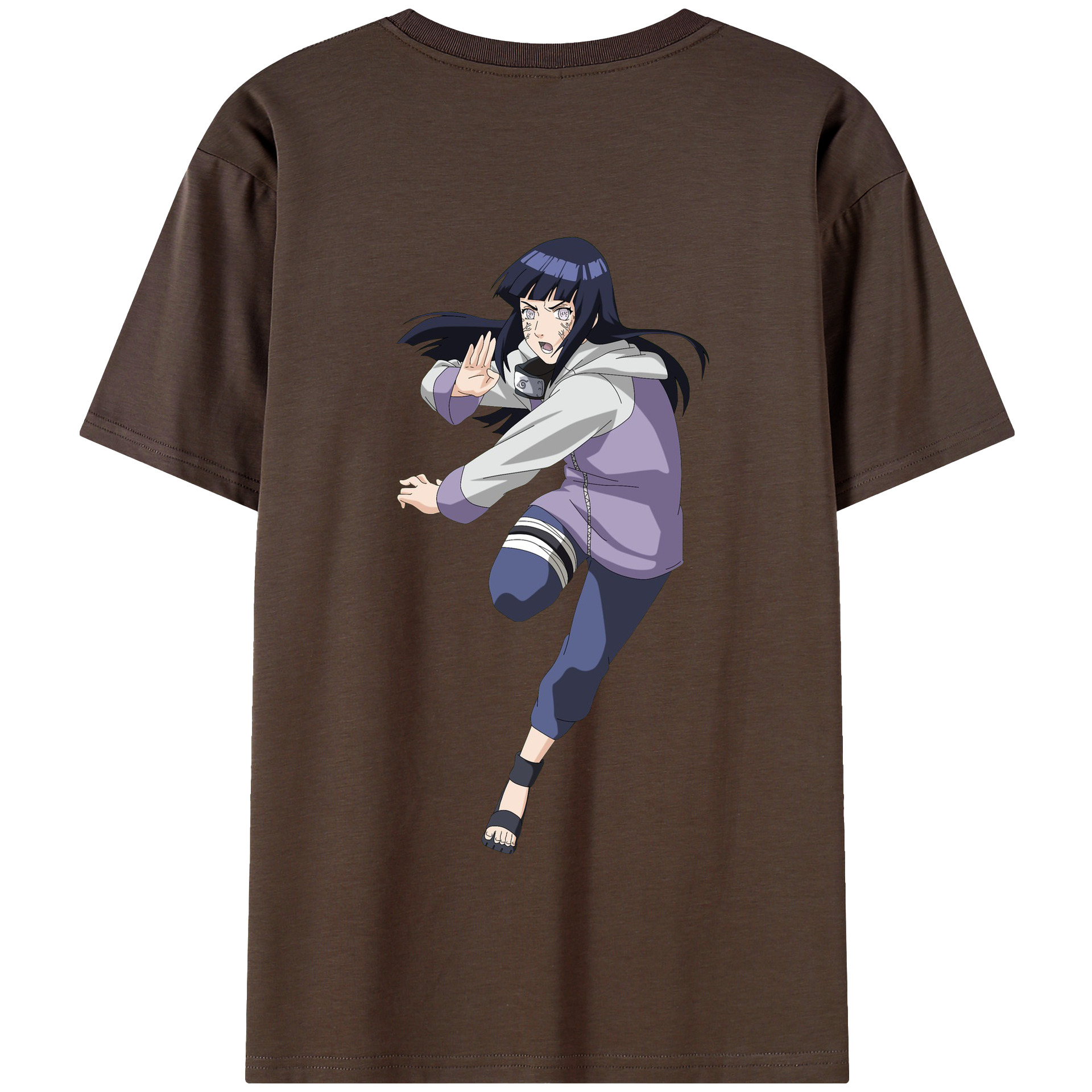 （画像用） NARUTO -ナルト- 日向ヒナタ Hyūga Hinata 綿100％半袖Tシャツ（背面プリント）