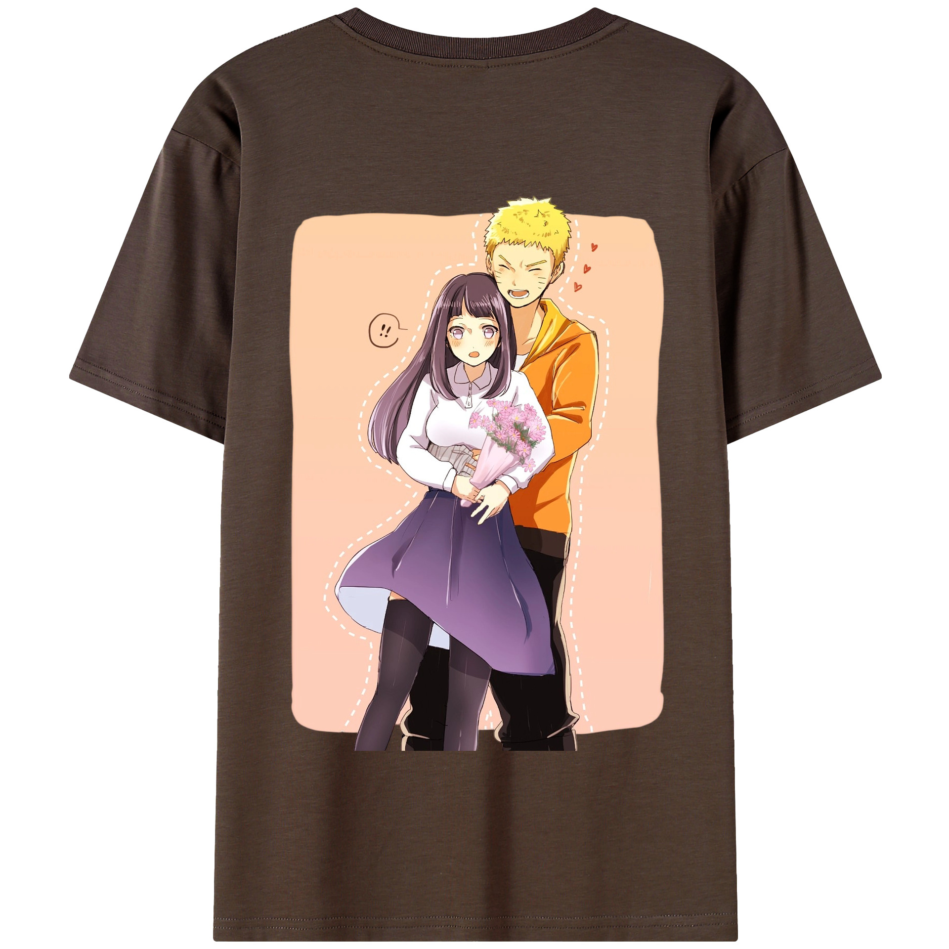 （画像用） NARUTO -ナルト- 日向ヒナタ Hyūga Hinata 綿100％半袖Tシャツ（背面プリント）