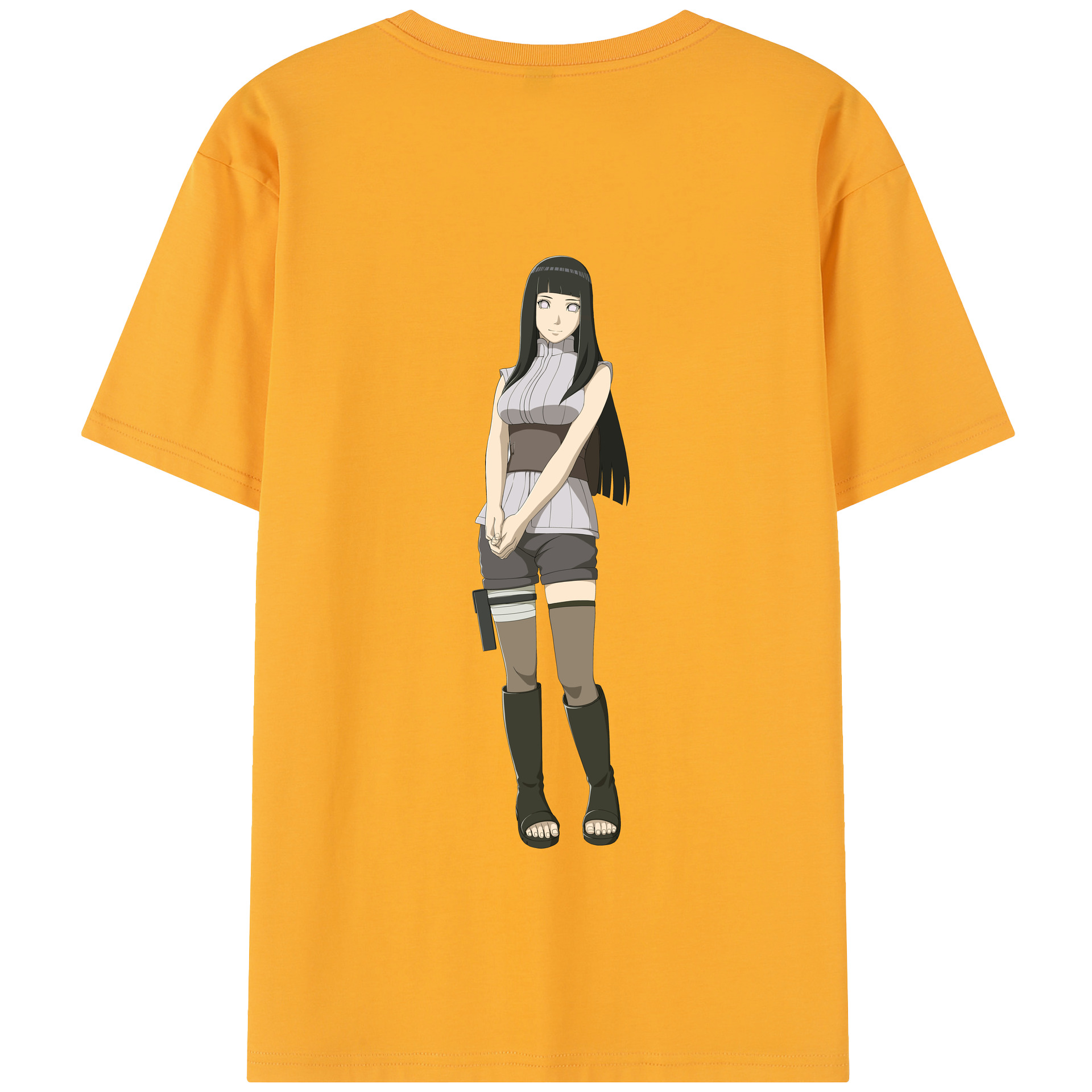 （画像用） NARUTO -ナルト- 日向ヒナタ Hyūga Hinata 綿100％半袖Tシャツ（背面プリント）