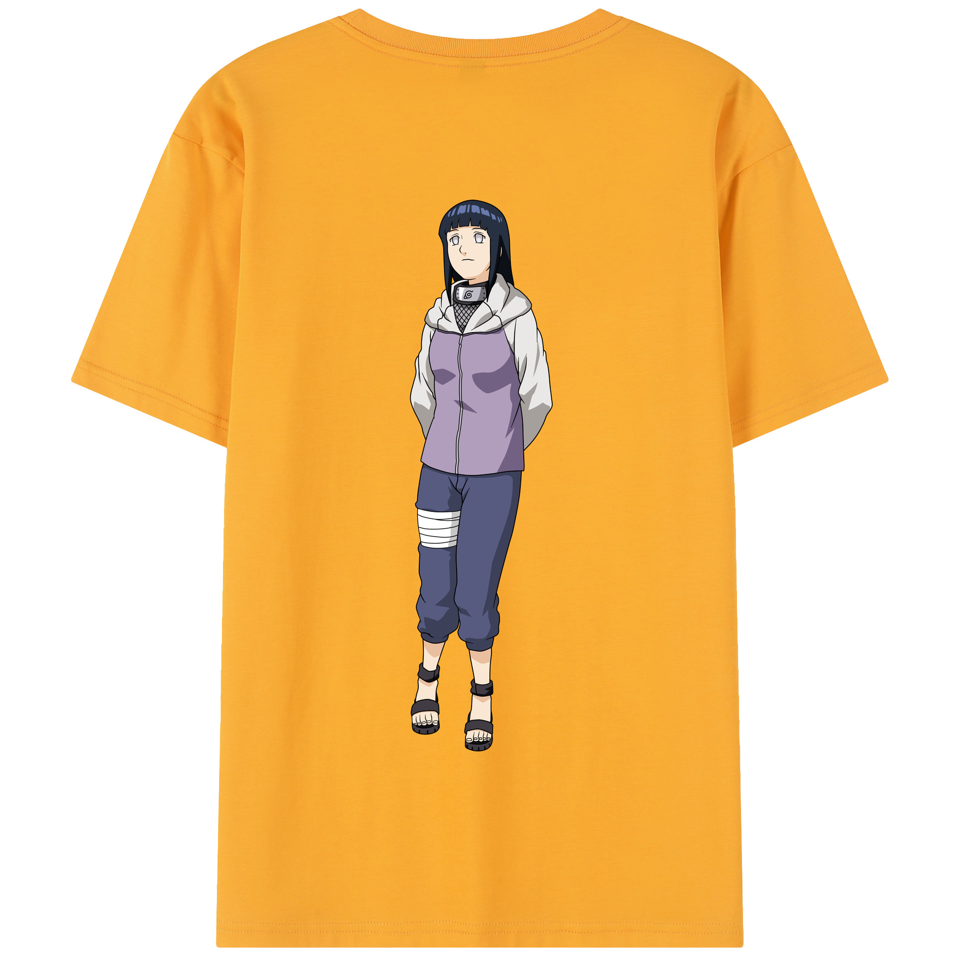 （画像用） NARUTO -ナルト- 日向ヒナタ Hyūga Hinata 綿100％半袖Tシャツ（背面プリント）
