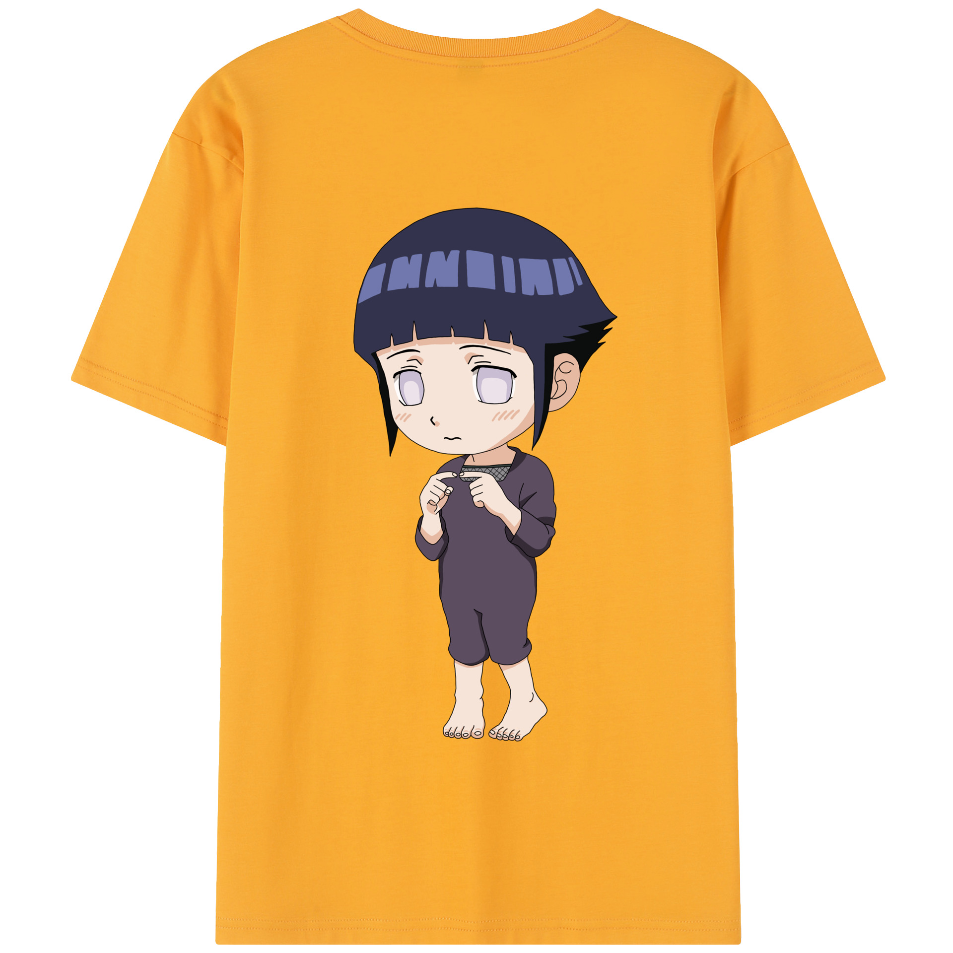（画像用） NARUTO -ナルト- 日向ヒナタ Hyūga Hinata 綿100％半袖Tシャツ（背面プリント）
