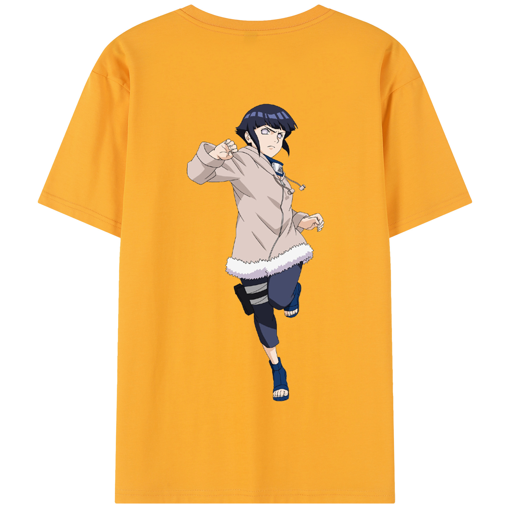 （画像用） NARUTO -ナルト- 日向ヒナタ Hyūga Hinata 綿100％半袖Tシャツ（背面プリント）