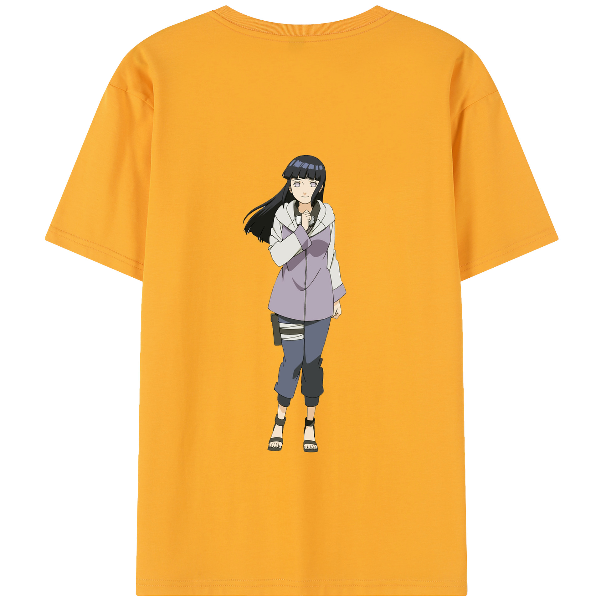 （画像用） NARUTO -ナルト- 日向ヒナタ Hyūga Hinata 綿100％半袖Tシャツ（背面プリント）